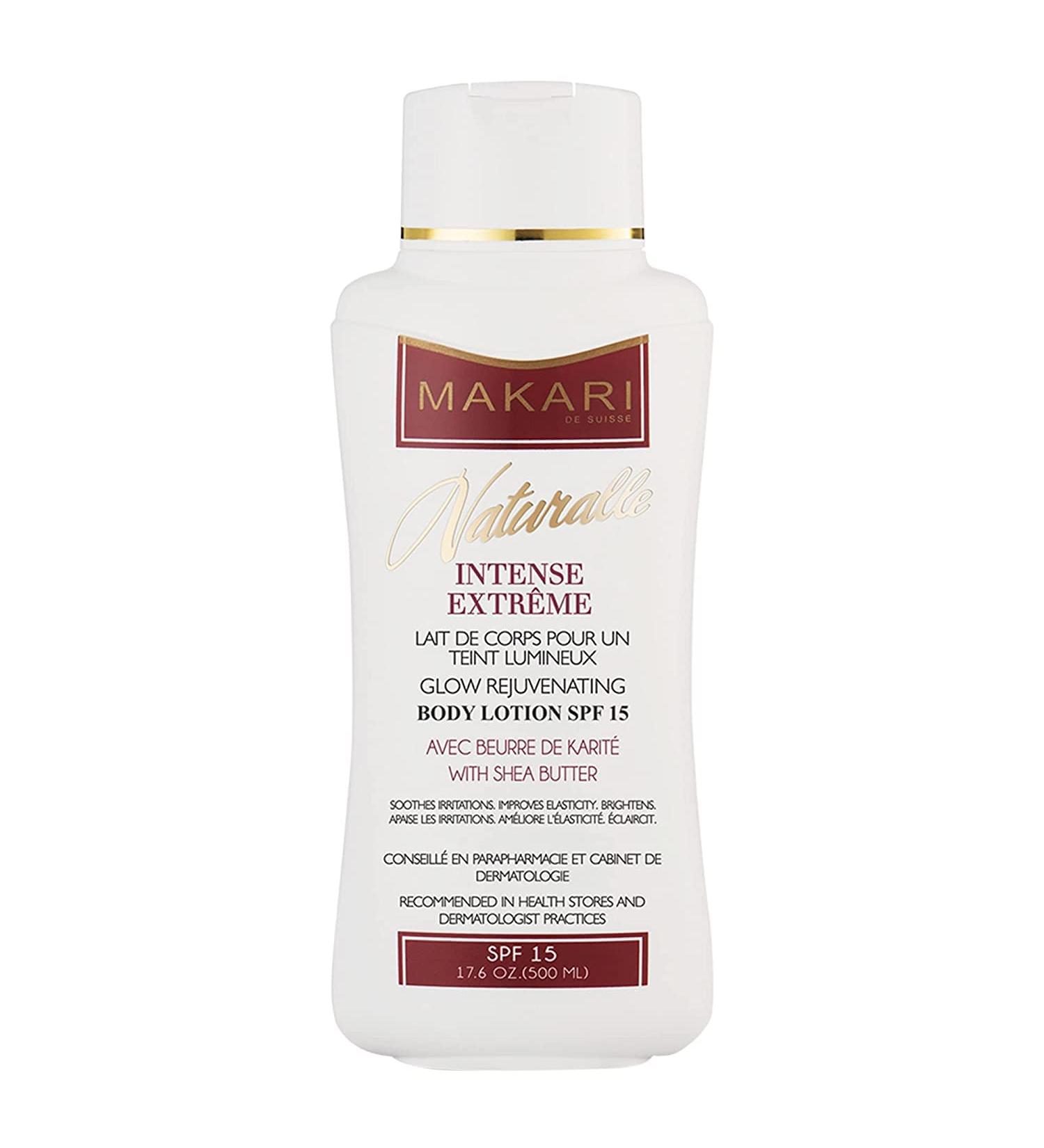 MAKARI Naturalle Intense Extreme Body Lotion SPF15 (17.6 oz) | Brightening and Toning Formula for Dry to Normal Skin | Fades Marks, Soothes with Shea Butter - Buy Online on GoSupps.com