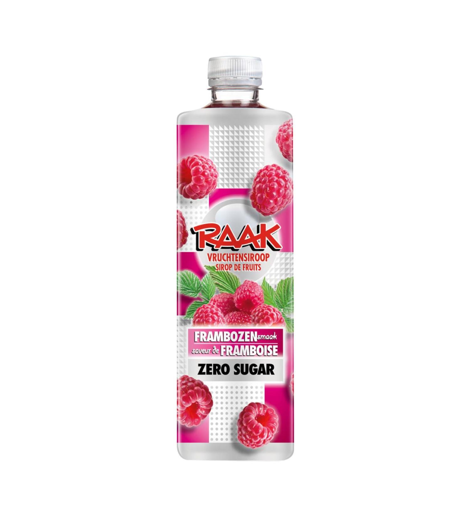 Raak Vruchtensiroop Frambozen Sirop de limonade sans sucre 750 ml
