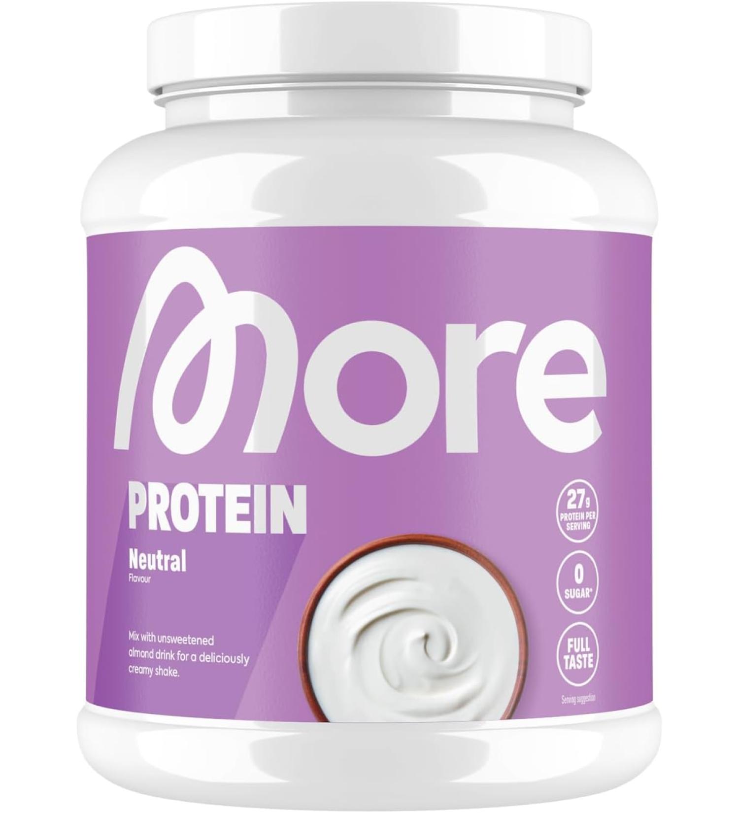 More Nutrition Total Protein Powder with Whey and Casein with Amino Acids and Lactase Management and Muscle Building - Raspberry - 21.16 Oz - Buy Online on GoSupps.com