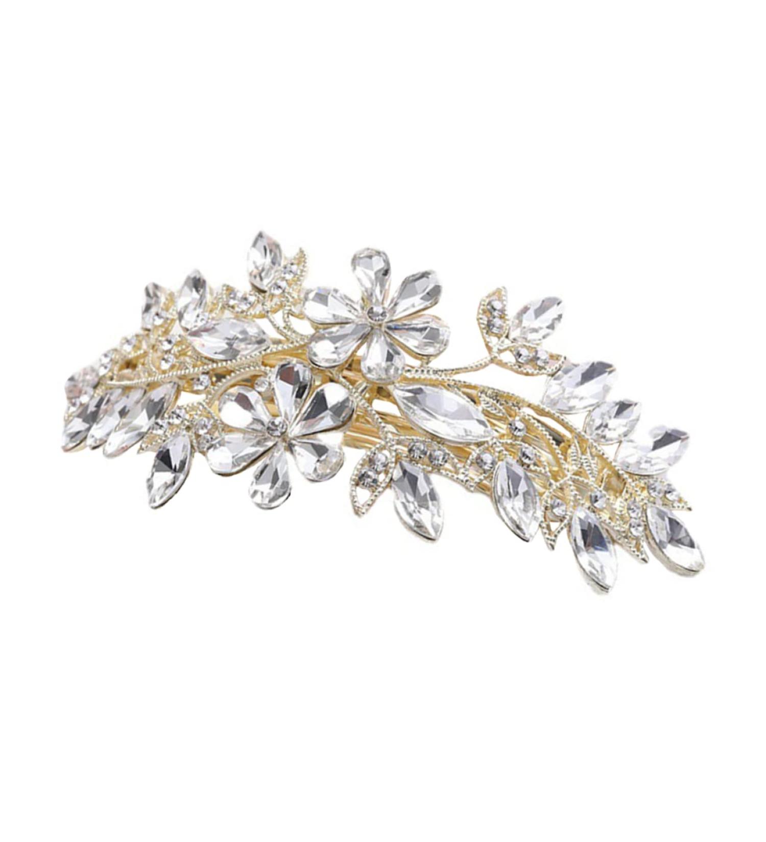 Beatifufu Flower Hairpin Spring Hairpin Girl Headdress Women Headdress Rhinestone Hair Barrette Women Hairpin Rhinestone Hair Clip Spring Hair Clips Lady Hair Clip Spring Hair Barrette - Buy Online on GoSupps.com