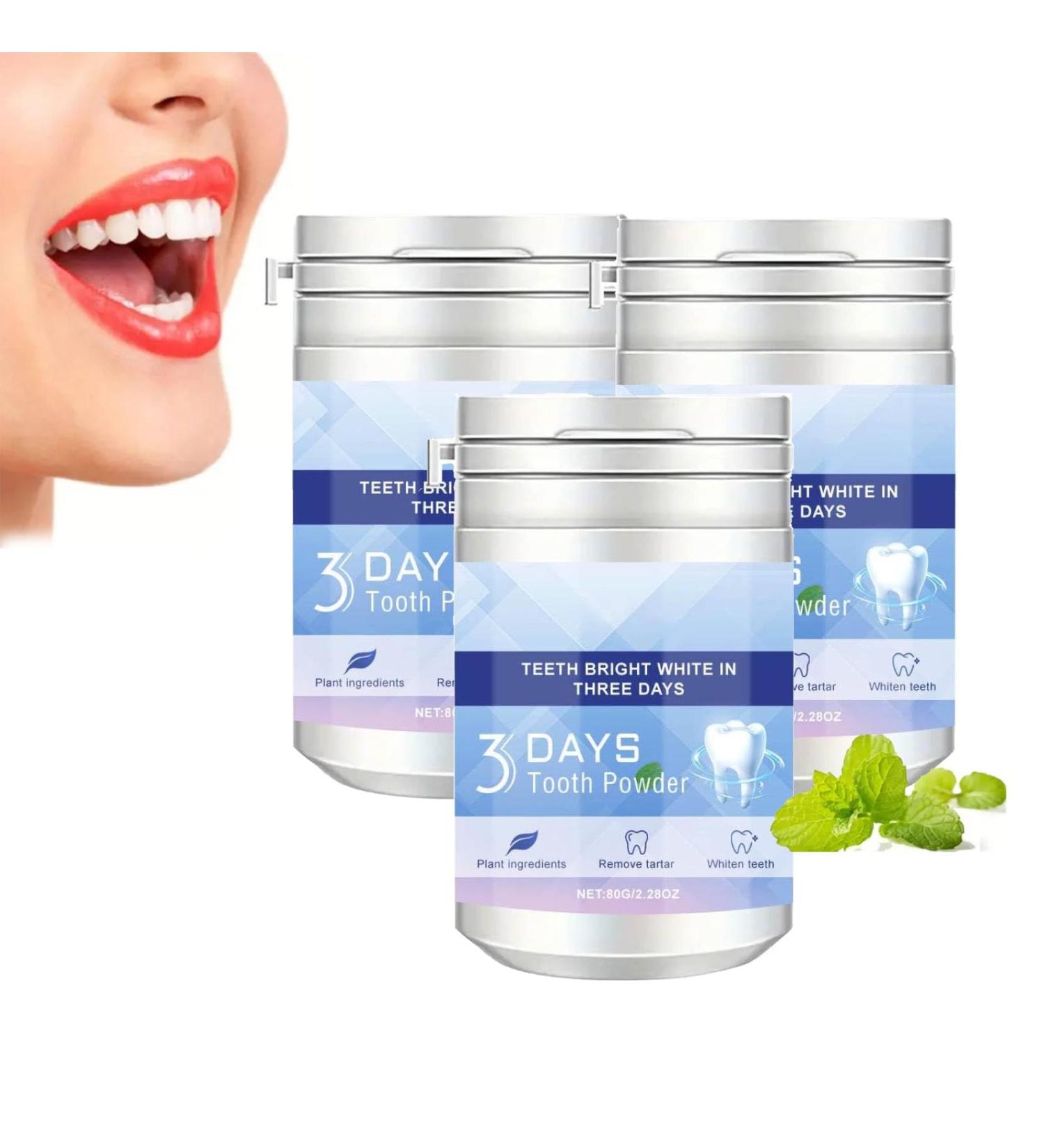 Teeth Whitening Powder Natural Teeth Whitening Tooth Polish & Tooth Stain Remover Teeth Whitening Strips Teeth Whitening Powder for All Types of Teeth (3) - Buy Online on GoSupps.com