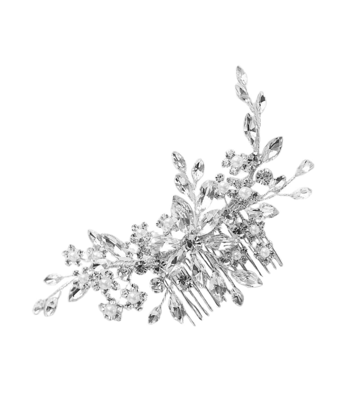Mikinona Crystal Inlaid Hair Comb Bride Hair Comb Bride Headdress Bridal Hair Decor Wedding Hair Comb Wedding Headdress Wedding Headpiece for Bride Crystal Hair Comb Bridal Headpieces - Buy Online on GoSupps.com