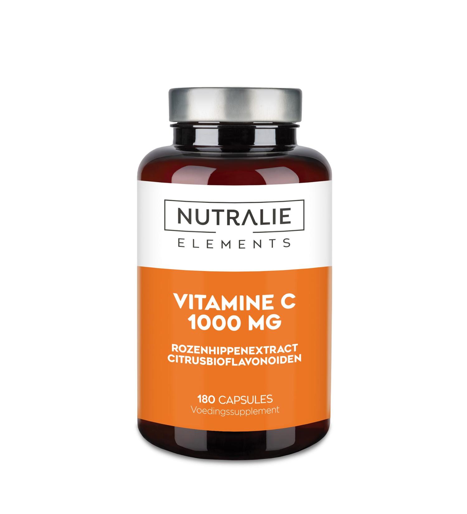 Vitamin C 1000mg Rosehip Ascorbic Acid Defense + Fatigue + Antioxidant Bioflavonoids 180 Vegan Capsules Nutralie - Buy Online on GoSupps.com