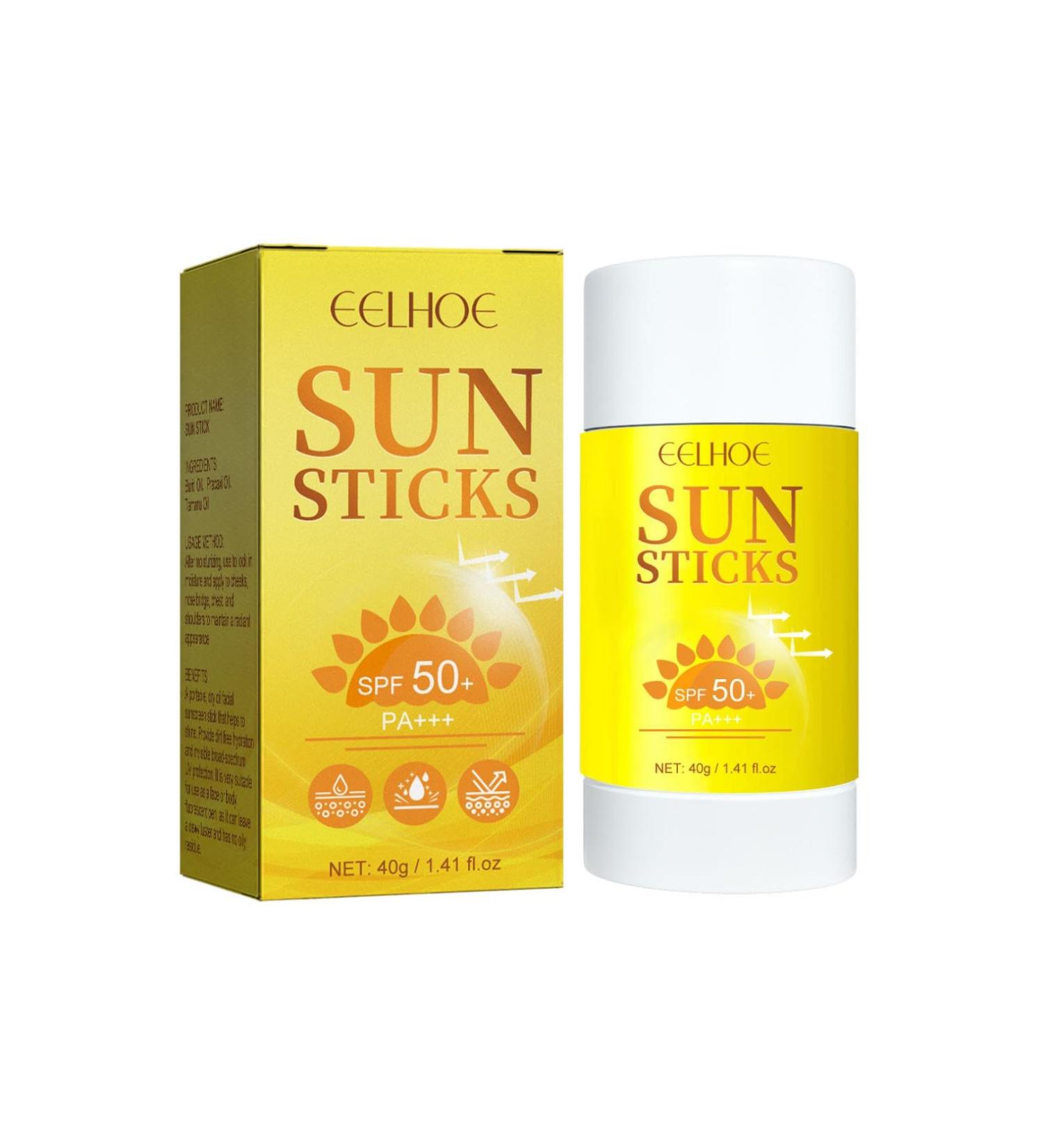 Organic Sunscreen Stick Spf50+ Face & Lips - Waterproof Sun Stick - Sunscreen Stick Long Lasting Face Sunscreen Cream Korean Sunscreen Stick Face Travel Size Korean Sunscreen For Face (1pc) - Buy Online on GoSupps.com