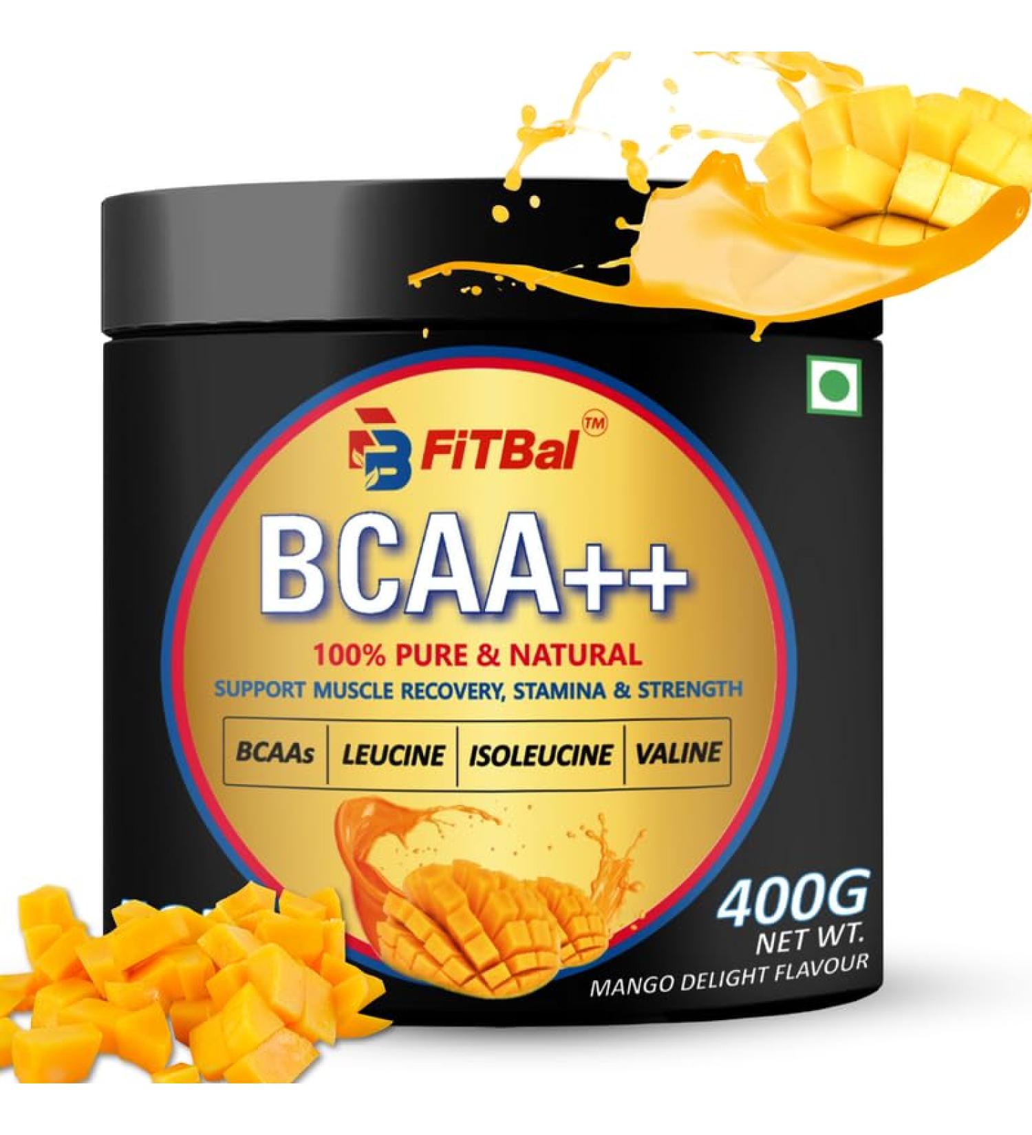 BCAA++ Mango Delight - 400g | Advanced Muscle Recovery Boost Stamina & Strength | Leucine Isoleucine & Valine - Shop Now - Buy Online on GoSupps.com