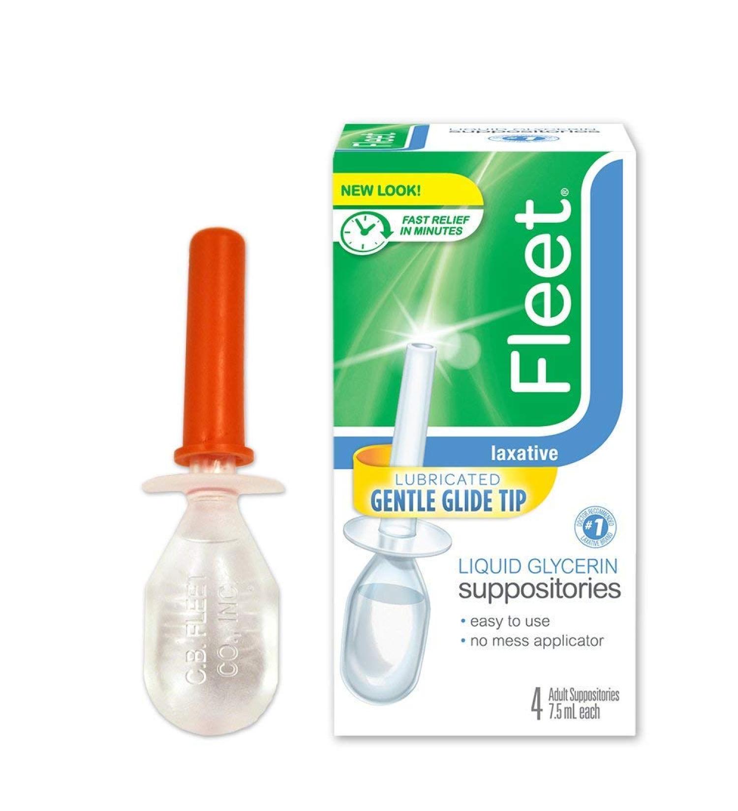 Fleet Liquid Glycerin Suppositories - 4 Count for Gentle Relief - Buy Online on GoSupps.com