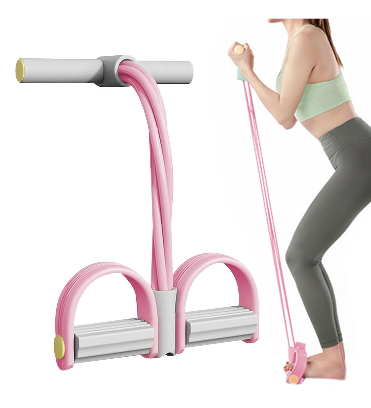 Pedal Resistance Band | Multifunction Tension Rope 6-Tube Elastic Yoga Pedal Puller Trainer EZ Workout Women Tension Rope Ankle Puller for Abdomen/Arm/Leg Stretching Slimming Training - Buy Online on GoSupps.com