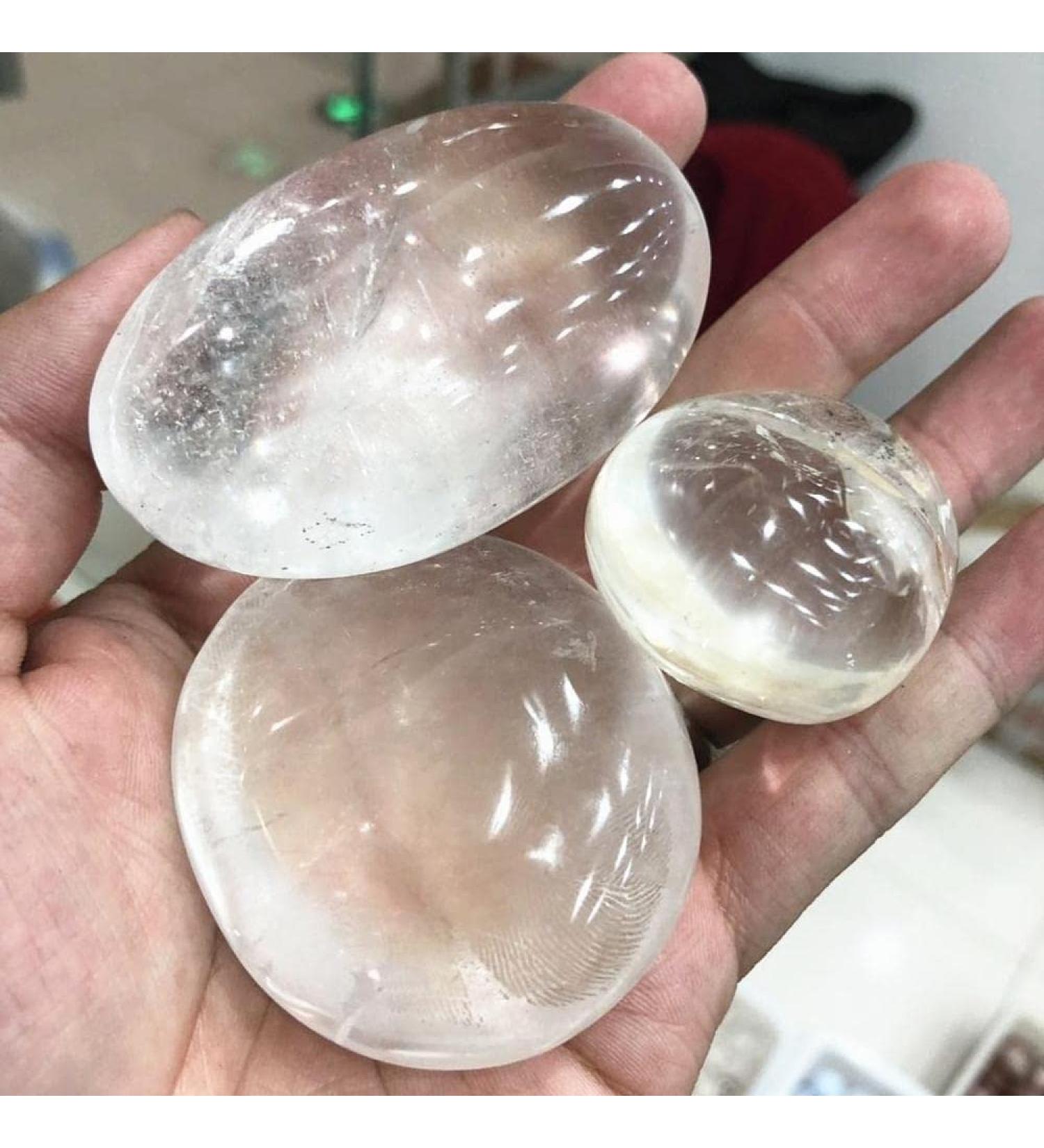Home Natural Clear Quartz White Crystal Palm Stone for Raw Stones and Minerals (Color : 1pc Size : 150-200g) 150-200g 1pc - Buy Online on GoSupps.com
