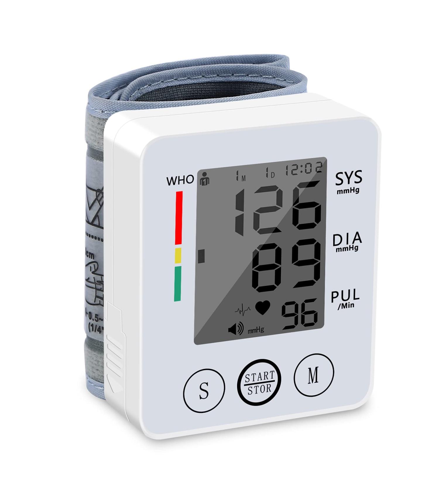 Automatic Wrist Blood Pressure Monitor with Large LCD Display - White - Buy Online on GoSupps.com