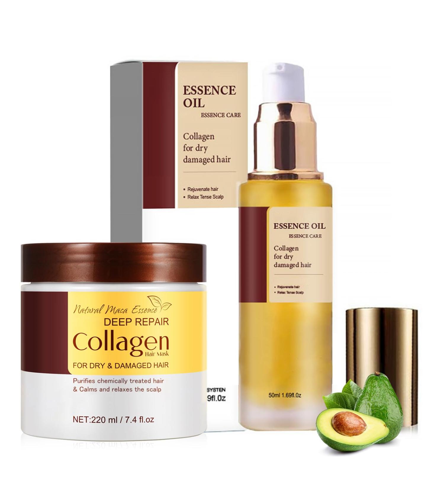 EONFAVE Collagen Hair Mask & Conditioner Maca Hair Care Argan Oil Deep Repair Hair for Very Dry Hair Restoration - Buy Online on GoSupps.com