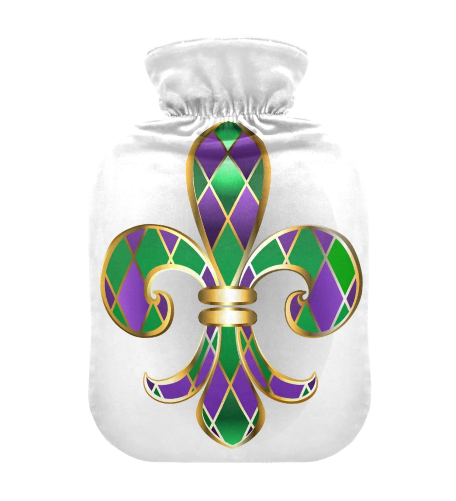 Mardi Gras Gold Jewelry Heat Bottle - 2L Pain Relief & Warm Water Bag for Women Ideal for Feet & Bed Warmers - International Shipping Available - Buy Online on GoSupps.com