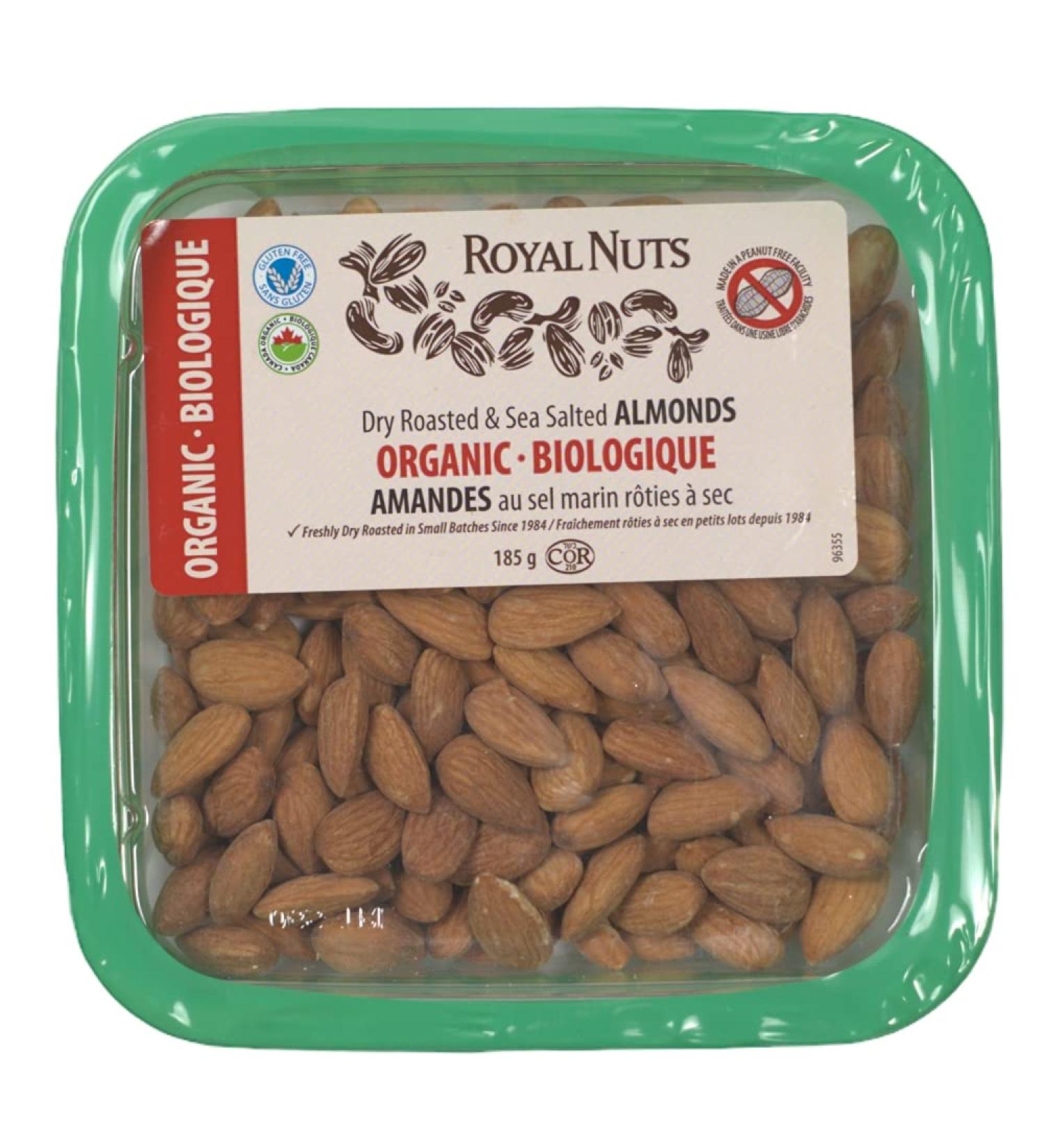 ROYAL NUTS Organic Almonds W/S 185 Grams - Buy Online on GoSupps.com