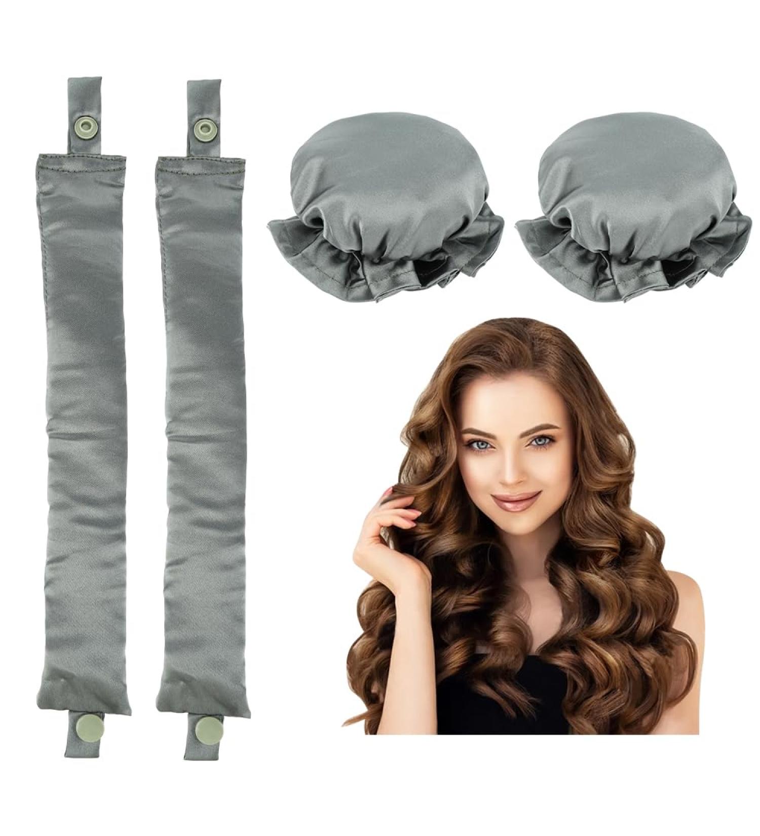 Heatless Curlers - Calp Lock Winders for Stunning Waves Overnight | DIY Styling for Short & Long Hair | Green - Buy Online on GoSupps.com