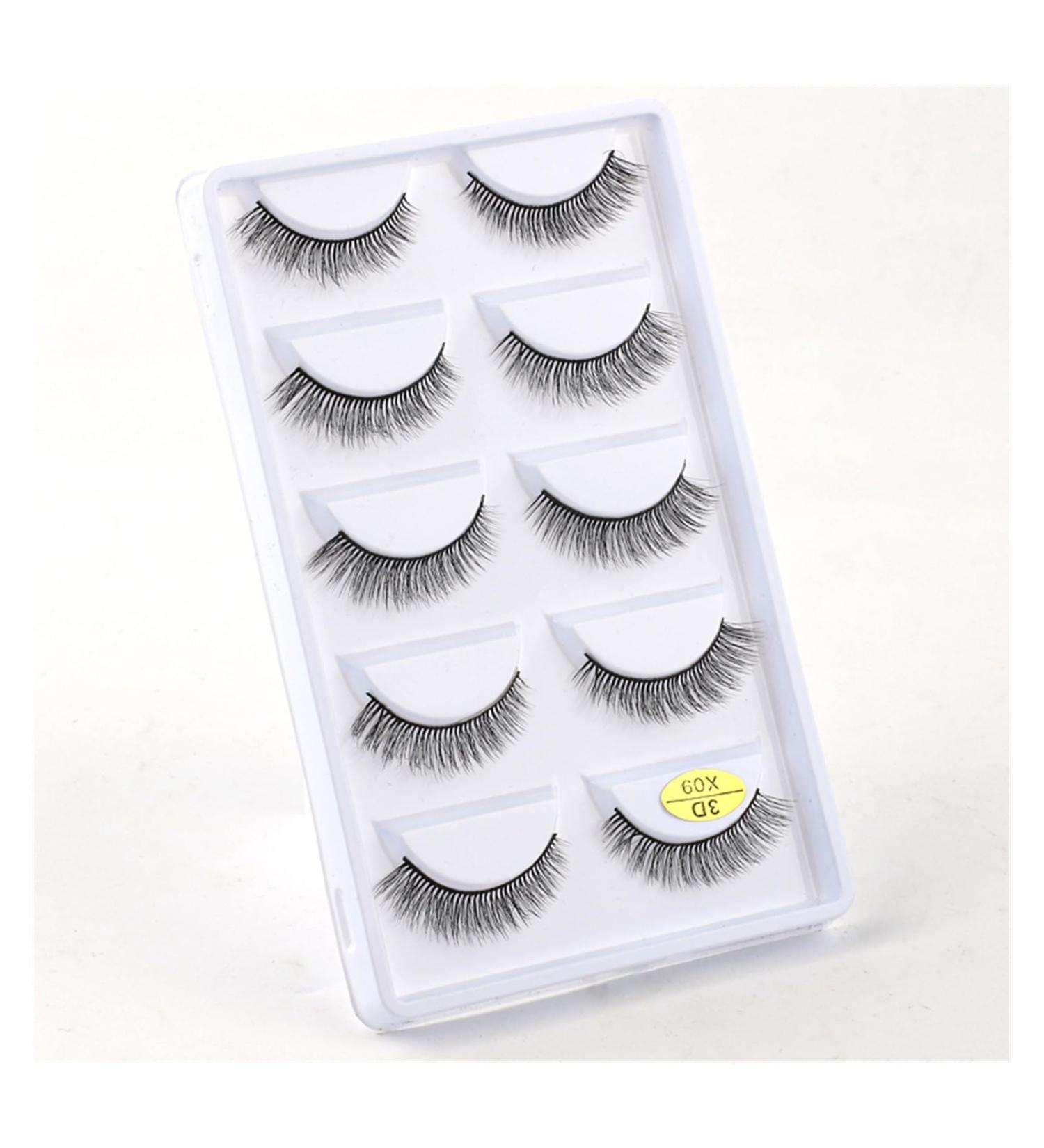 UAMOU 10/50/100 Boxes Mink Eyelashes Fluffy 3D Mink Lashes Makeup Natural Long Volume False Eyelashes Bulk Faux Cils Custom Cheerfully (Color : 5 Pairs X09 Size : 50 Boxes) - Buy Online on GoSupps.com