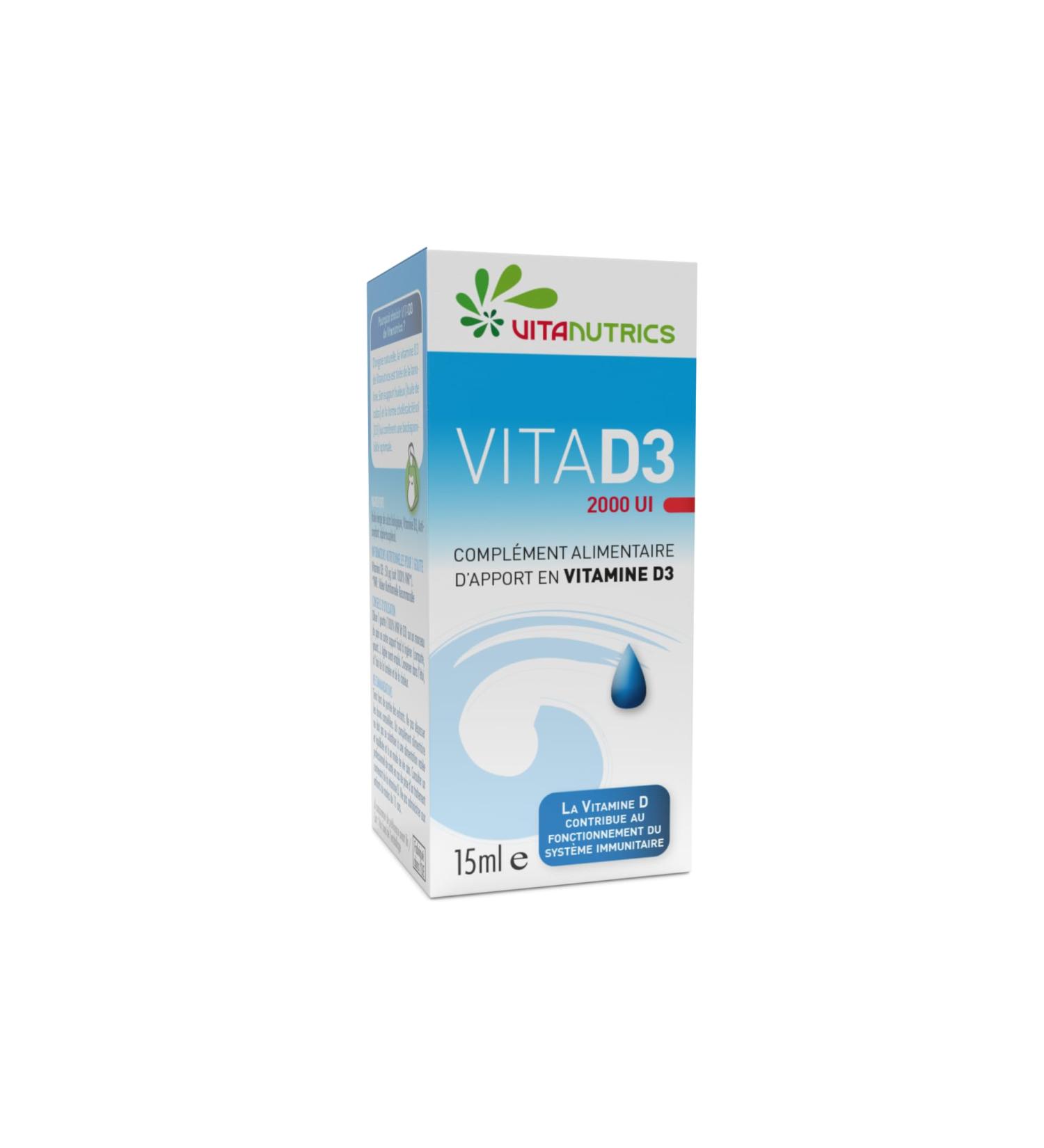  VitaNutrics Vitanutrics - VITAD3 2000 IU - Vitamin D3 - Immunity Teeth Bones - Highly Concentrated Formula 100% Natural Origin - Buy Online on GoSupps.com