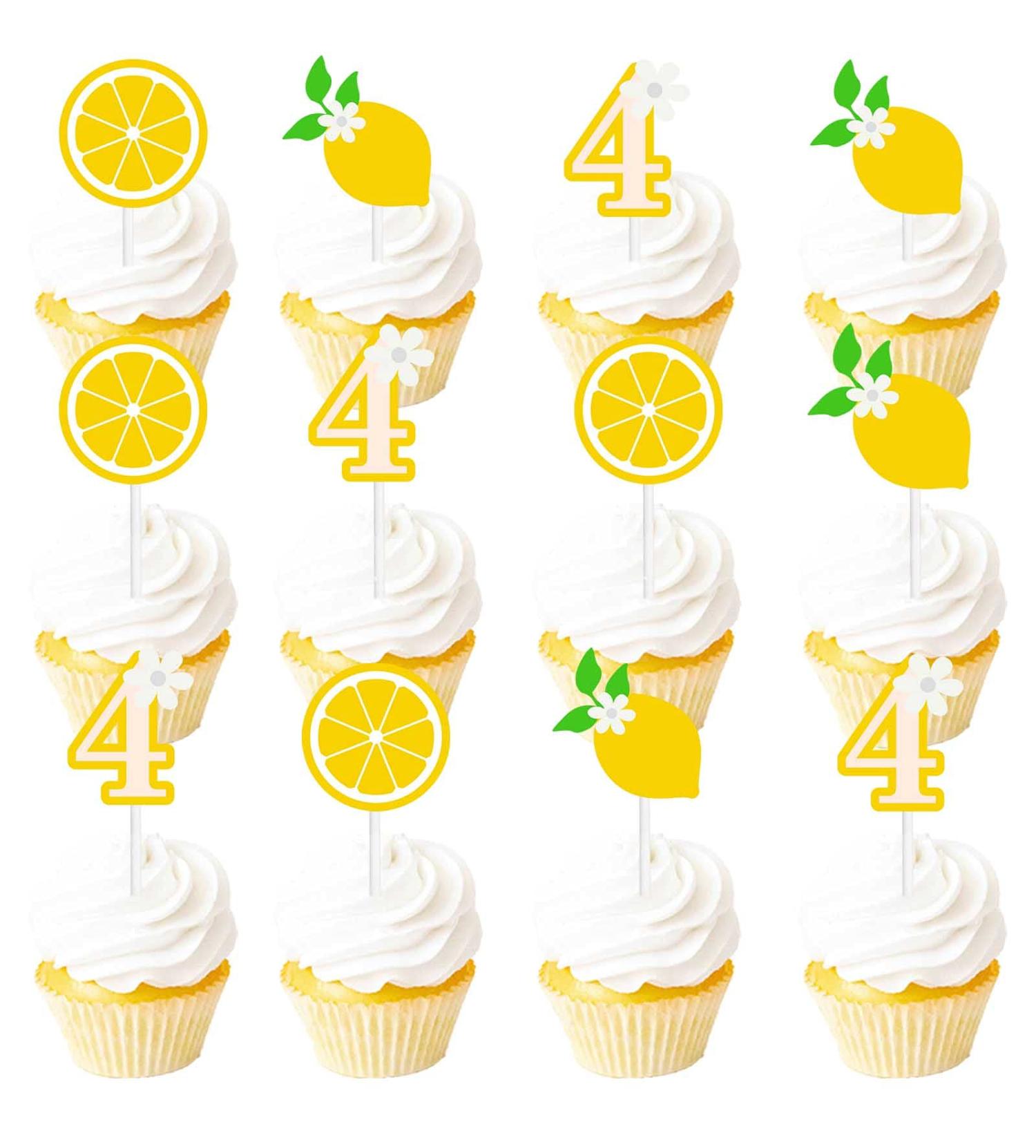 S-FX-0108 Ice Cream Fruit Dessert Cupcake Topper Colorful Glitter Happy Birthday Sensory Pop Game Theme Decor Supplies Baby Shower Boys Girls Birthday Party Decorations - Buy Online on GoSupps.com