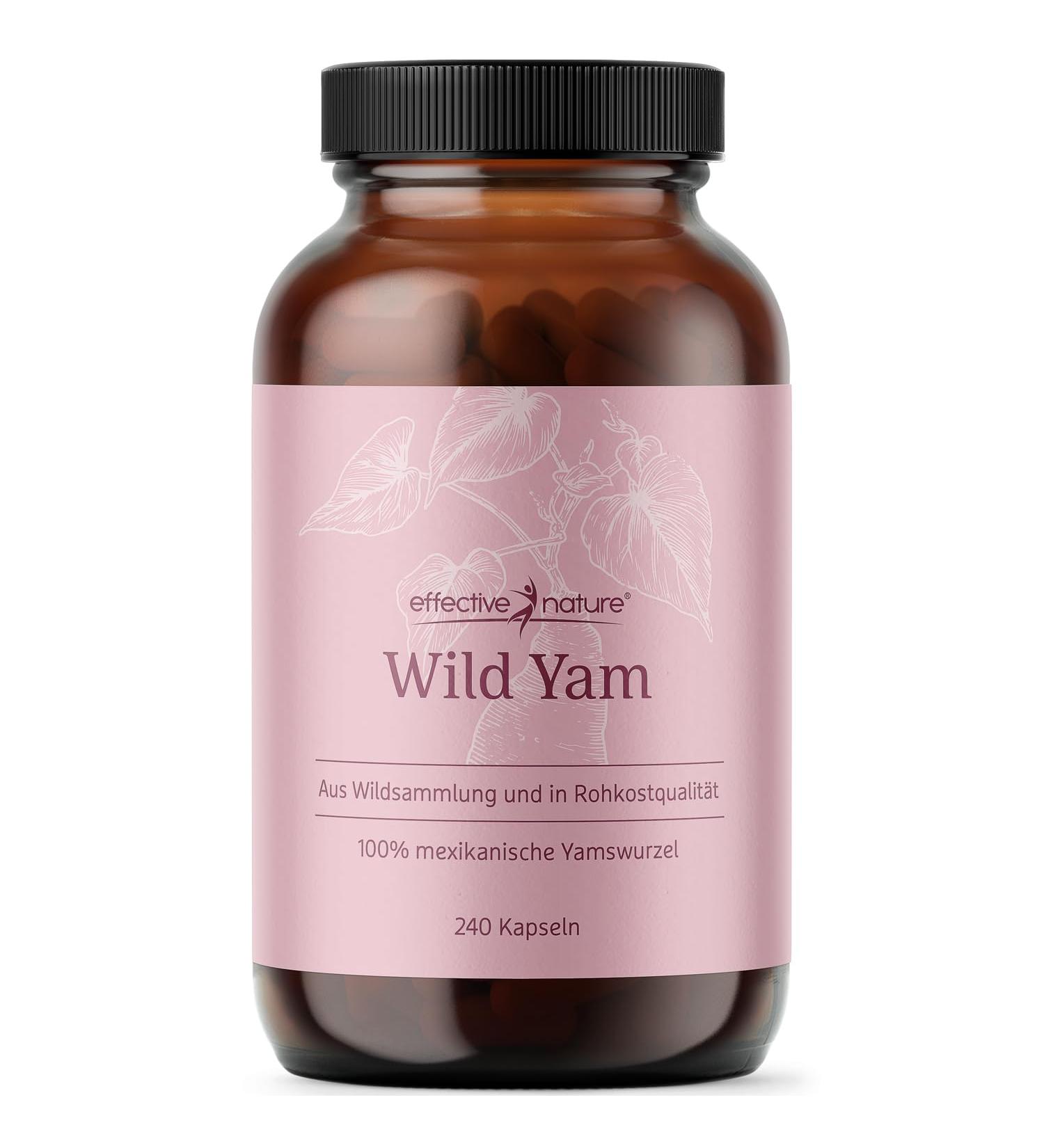 Buy Mexican Wild Yam Capsules - 240 Count | Natural Diosgenin | Raw Food Quality | International Shipping - Buy Online on GoSupps.com