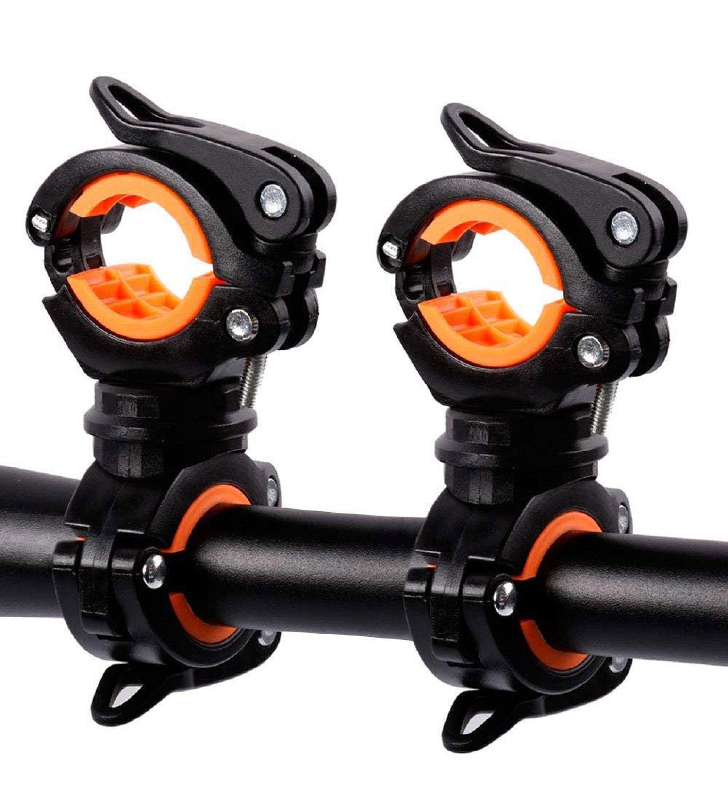 Bicycle Flashlight Mount - 2 Pack Bike Light Clamp for Secure & Easy Attachment | International Shipping Available - Buy Online on GoSupps.com