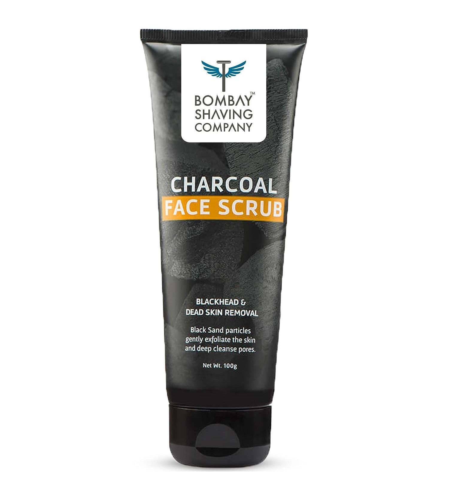 Charcoal Face Scrub with Black Sand - Exfoliate & Reduce Blackheads | 100g - Buy Internationally - Buy Online on GoSupps.com