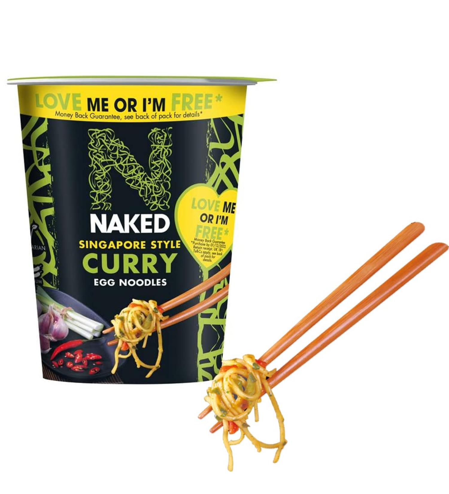 Naked Singapore Style Curry Egg Noodles Pot 78g