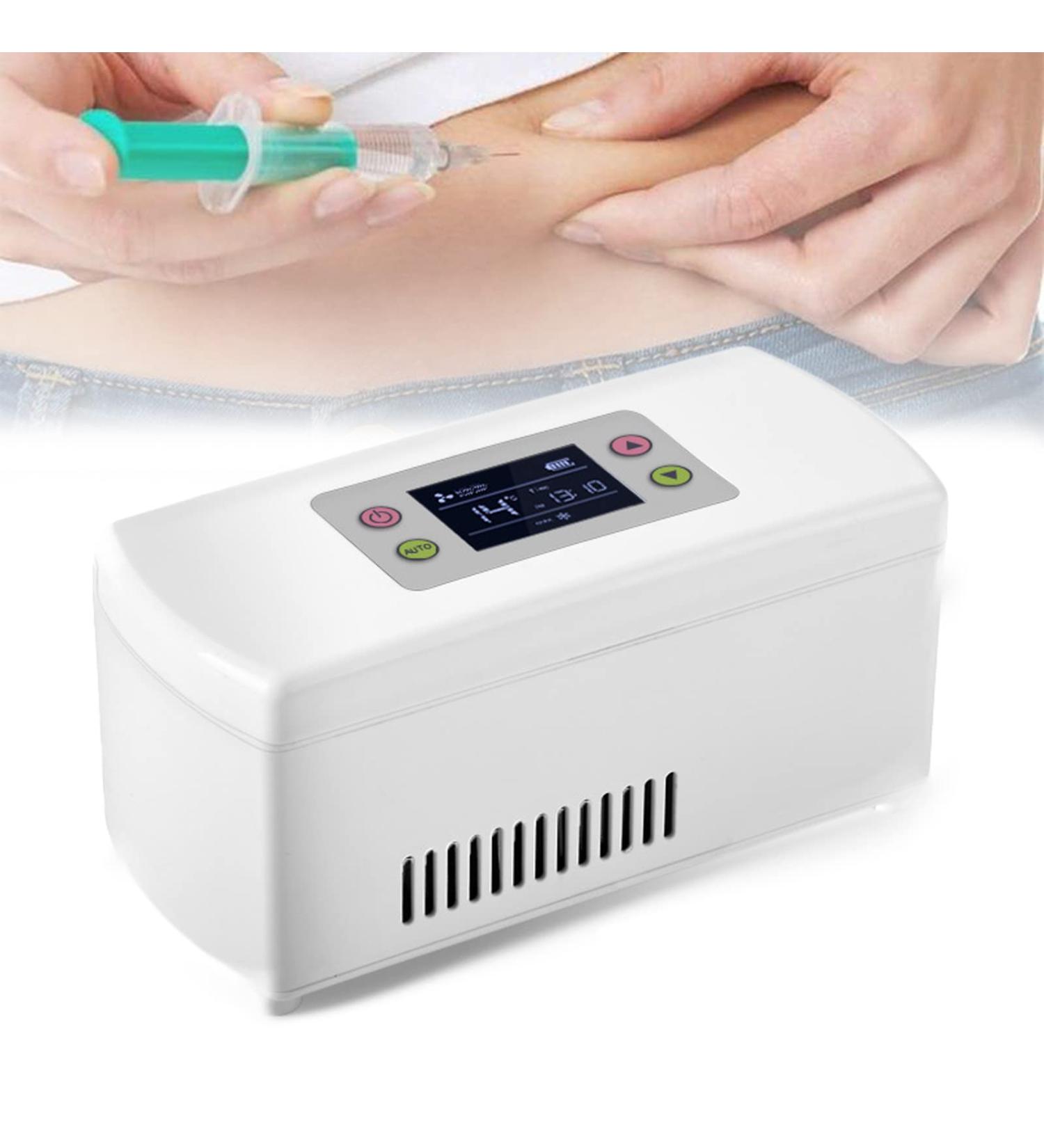 Insulin Refrigerator Insulin Cooler Portable Mini Refrigerated Box Cooler Suitable for Traveling Camping Car and Household-A - Buy Online on GoSupps.com