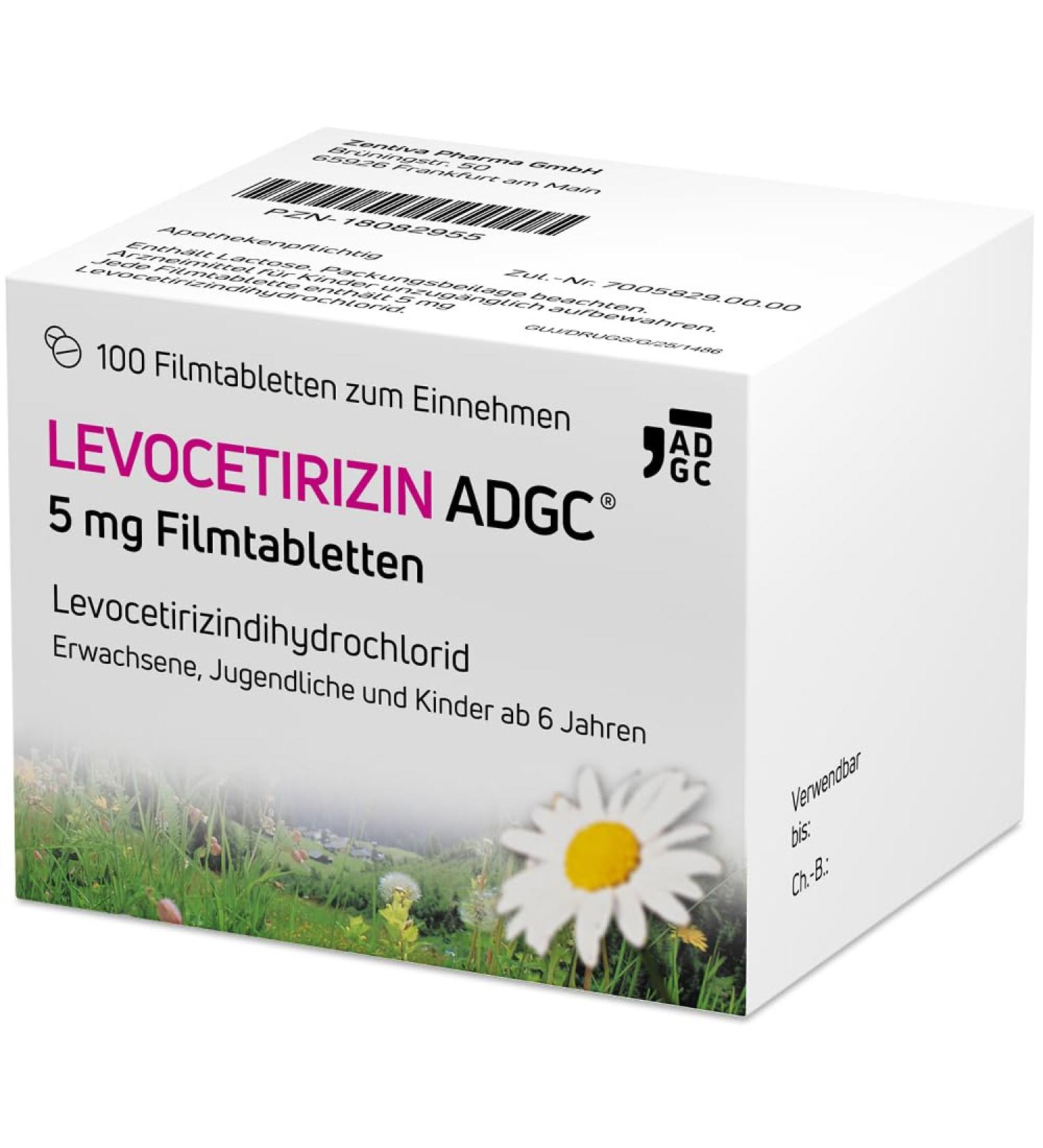 Levocetirizin 5mg Tablets - 100 Pieces | Allergy Relief Comparable to Cetirizine - Effective for Hay Fever & Hives - Buy Online on GoSupps.com