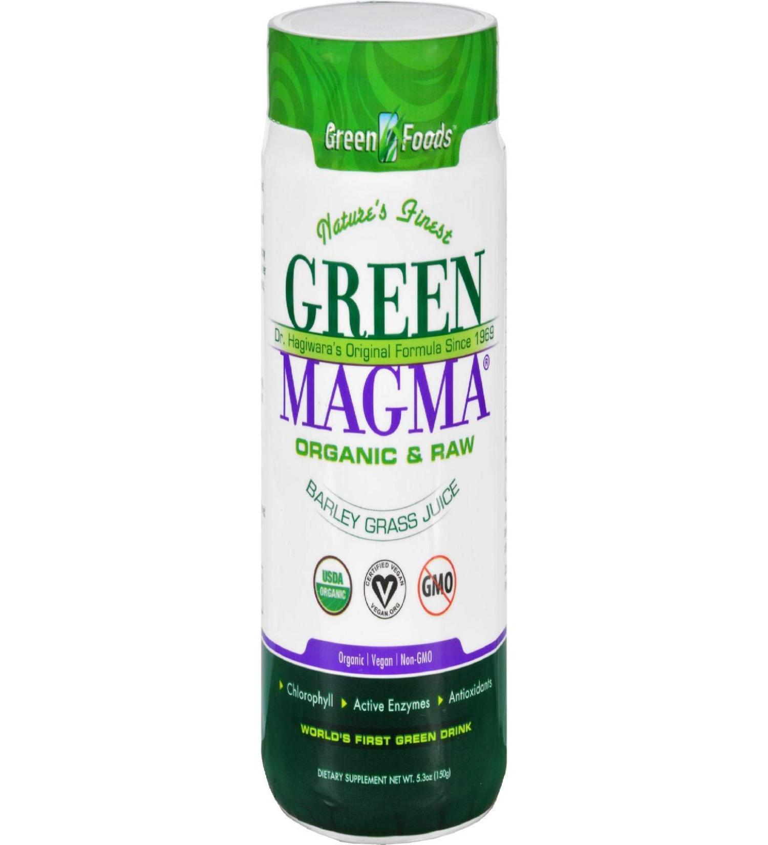 Green Foods Green Magma Barley Grass Juice Powder - 5.3 oz (150 g) | Nutrient-Rich Superfood - Buy Online on GoSupps.com