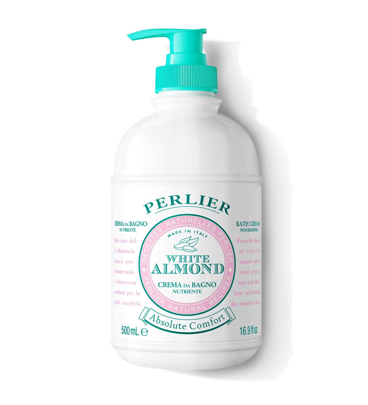 Perlier White Almond Shower & Bath Cream - Nourishing Almond Oil Luxury Bath Cream (16.9 oz) - Buy Online on GoSupps.com