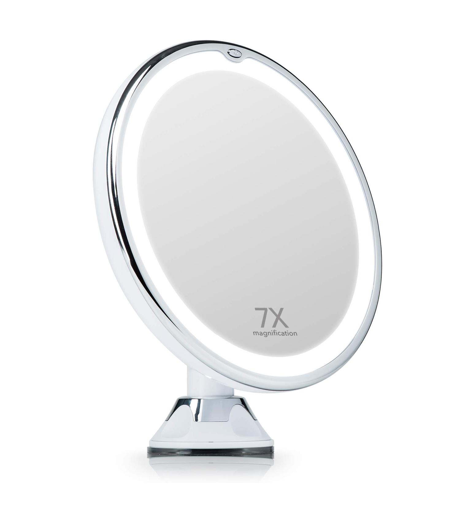 Fancii Maya 7 Magnifying Lighted Vanity Makeup Mirror - 7X Magnification, 20 LED Lights, Cordless & Travel-Friendly - Buy Online on GoSupps.com