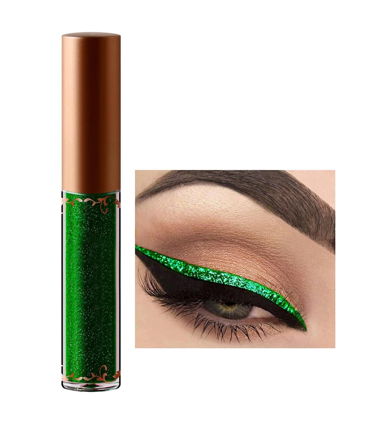 Eye Makeup Liquid 12 Eyeliner Colors With Diamond Glitters With Glitter Metallized Eyeliner For Eyes(8#) 8 #