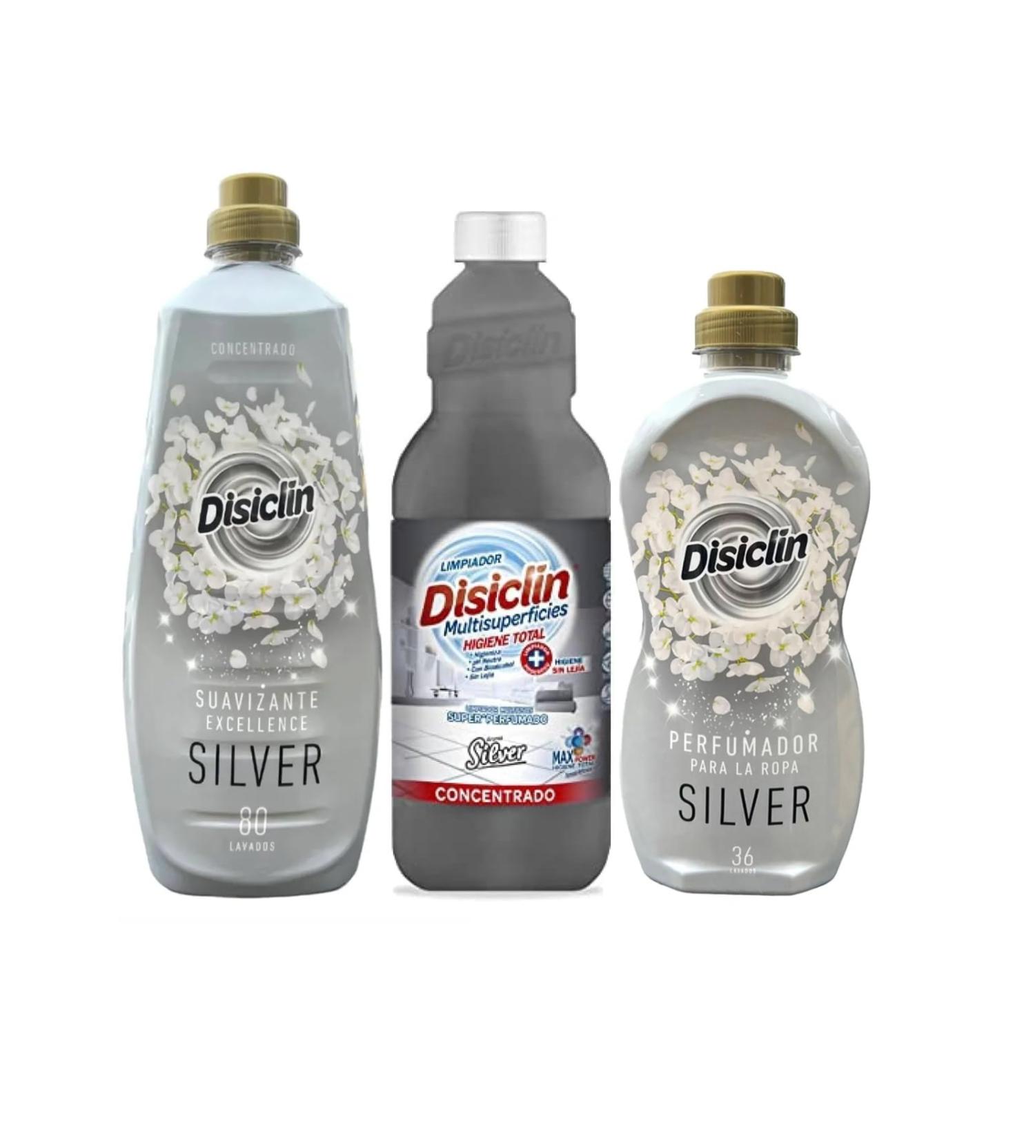 Disiclin SILVER 3PC Bundle (80w Softener 1L Floor Cleaner 36w Scent Booster) Spanish Cleaning Products - Buy Online on GoSupps.com