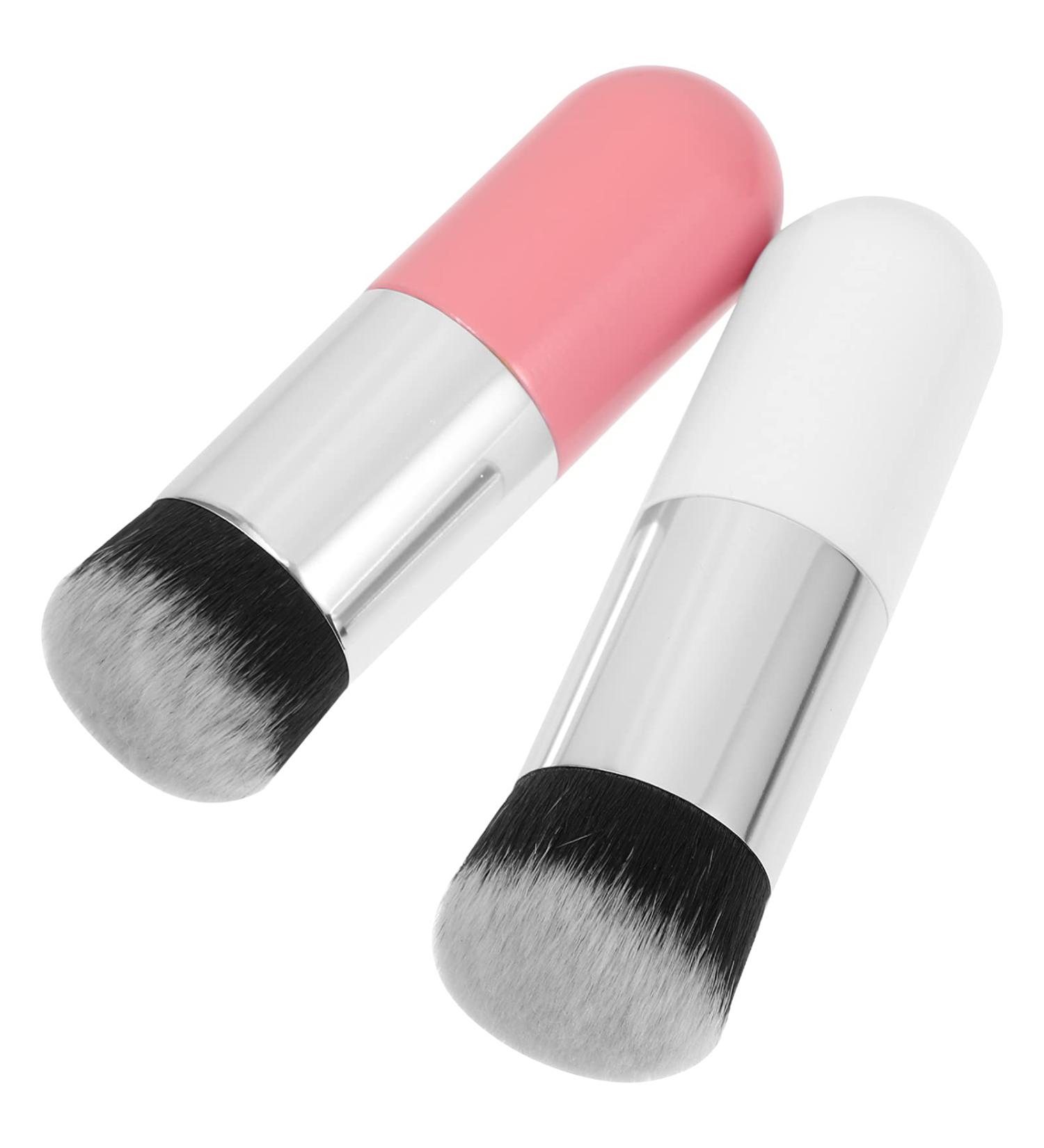 Uonlytech 2Pcs Foundation Brush Set - Professional Chubby Makeup Brushes for Liquid Cream & Powder - Travel-Friendly Applicators for Women - Buy Online on GoSupps.com