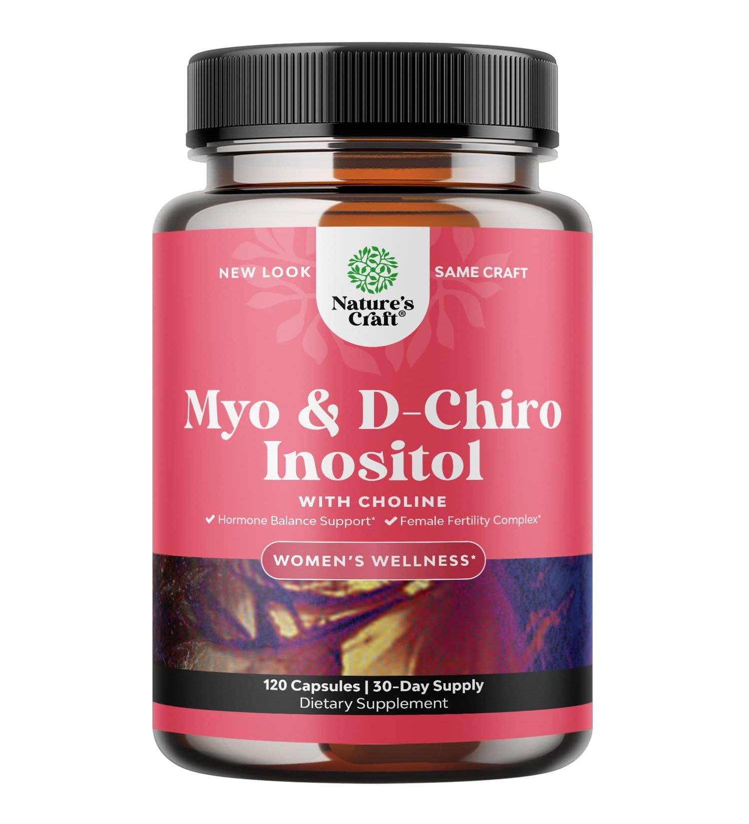 Womens Fertility & Hormone Balance Support - Myo-Inositol, D-Chiro Inositol & Choline Supplement - Buy Online on GoSupps.com