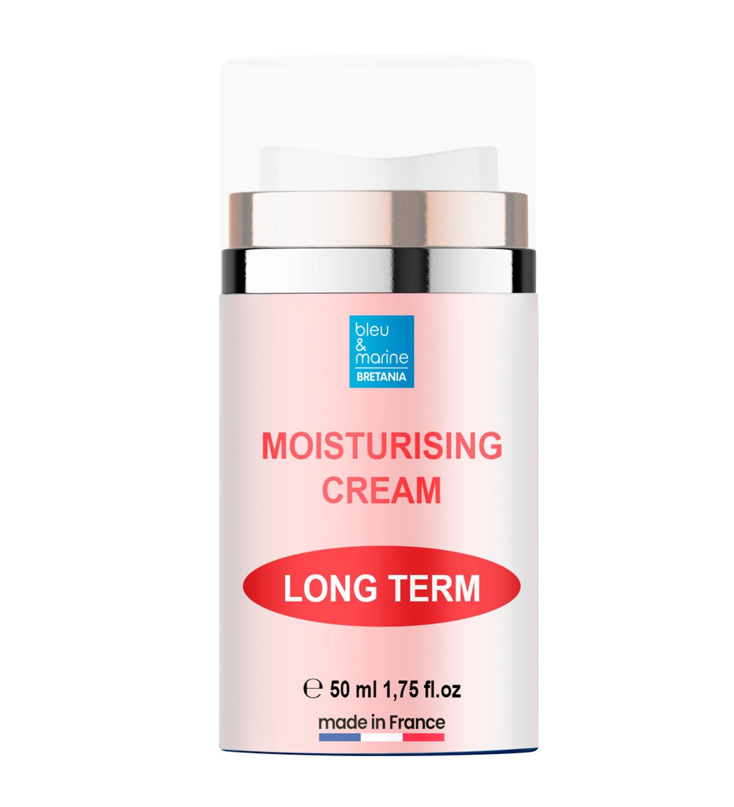 Bleu & Marine Bretania Moisturizing Cream | Galacto-manno-oligosaccharides | Long-Lasting Hydration | Skin Softness | Anti-Aging | Caesalpinia Spinosa | Paraben Free