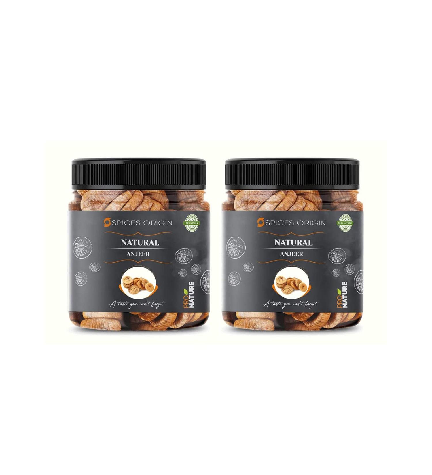 Spices Origin Premium Afghani Anjeer - 500 Grams | Dried Figs | (250 Gm * 2 Jars)_Packing May Vary - Buy Online on GoSupps.com