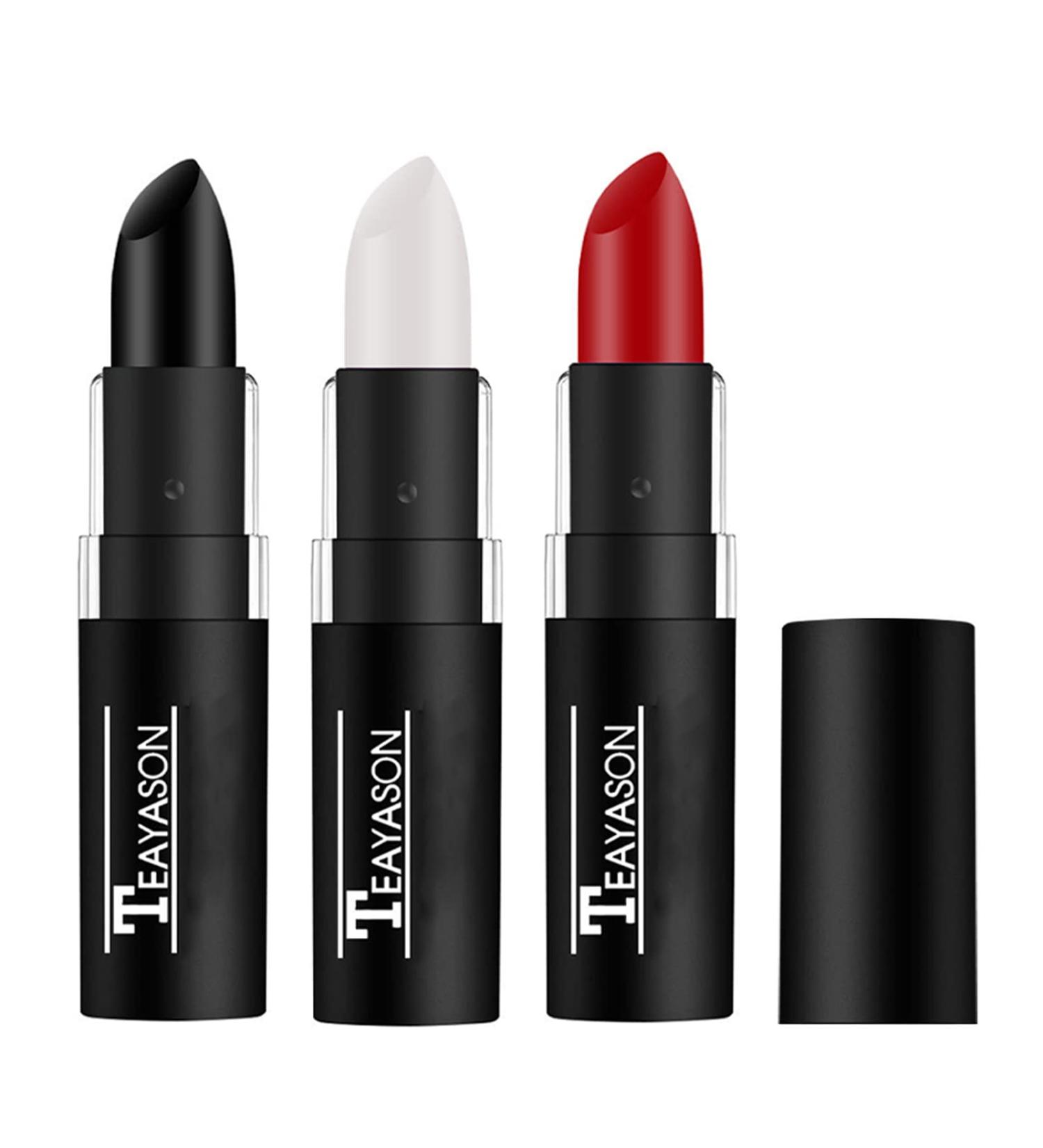 3Pcs Clown Makeup Sticks - Black, White & Red for Halloween & Sports | Sweatproof & Long Lasting - Buy Online on GoSupps.com