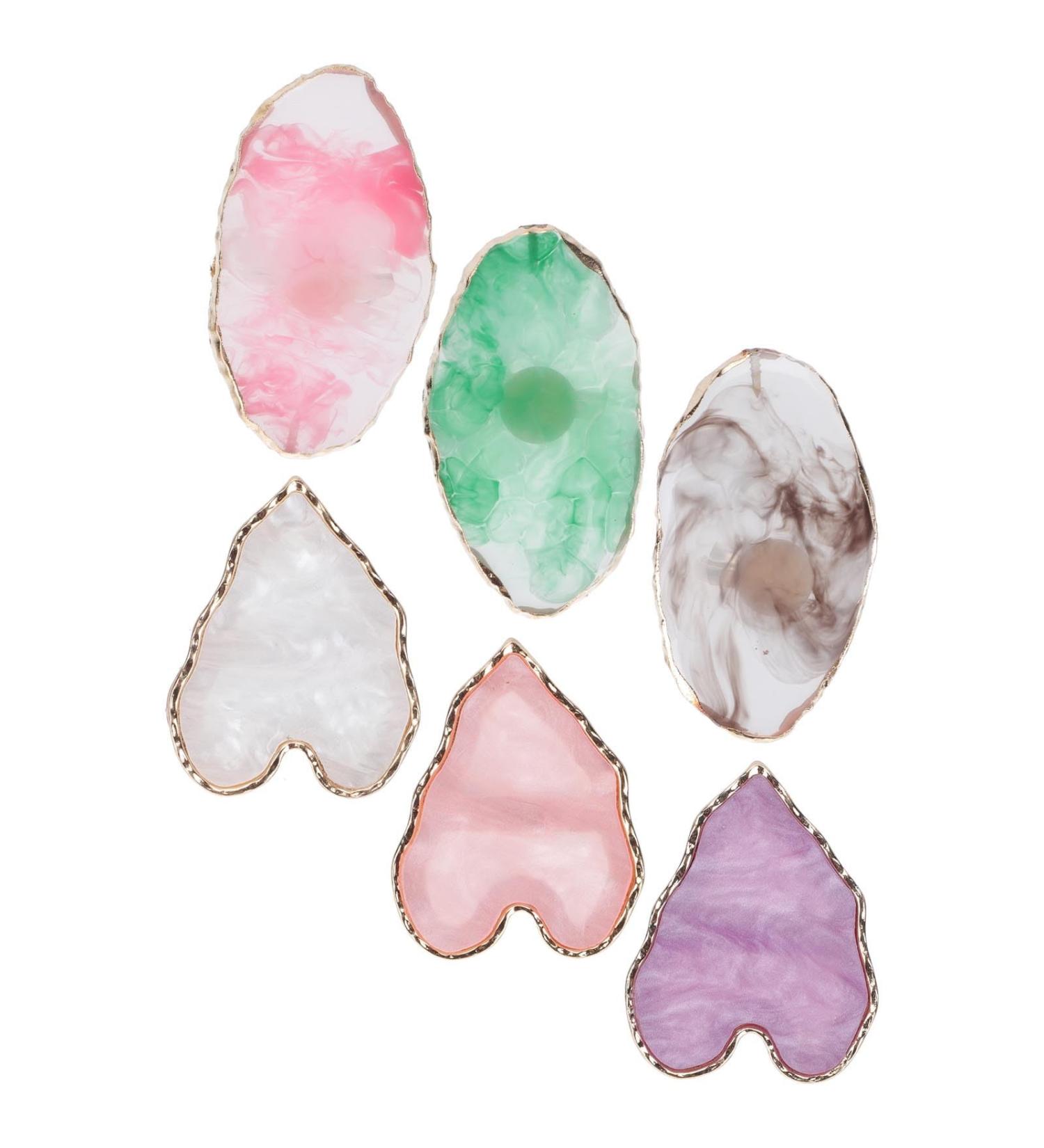 G n rique Palette de 6 Bagues pour Vernis Ongles en R sine Ambr e Mini Plateau M langeur pour Nail Art Manucure Professionnelle et Cr ation Couleurs Usage Portable pour Salon et Maison - Buy Online on GoSupps.com