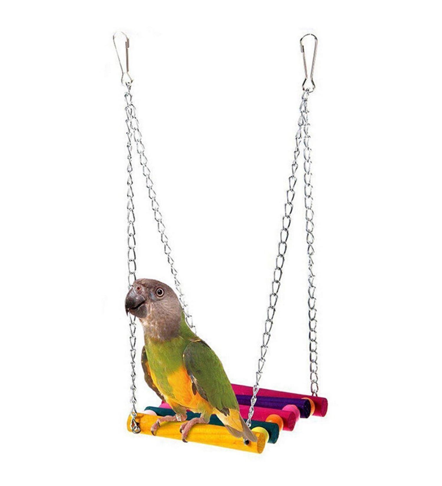 Pet Bird Parrot Parakeet Budgie Cockatiel Cage Hammock Swing Toy - Buy Online on GoSupps.com