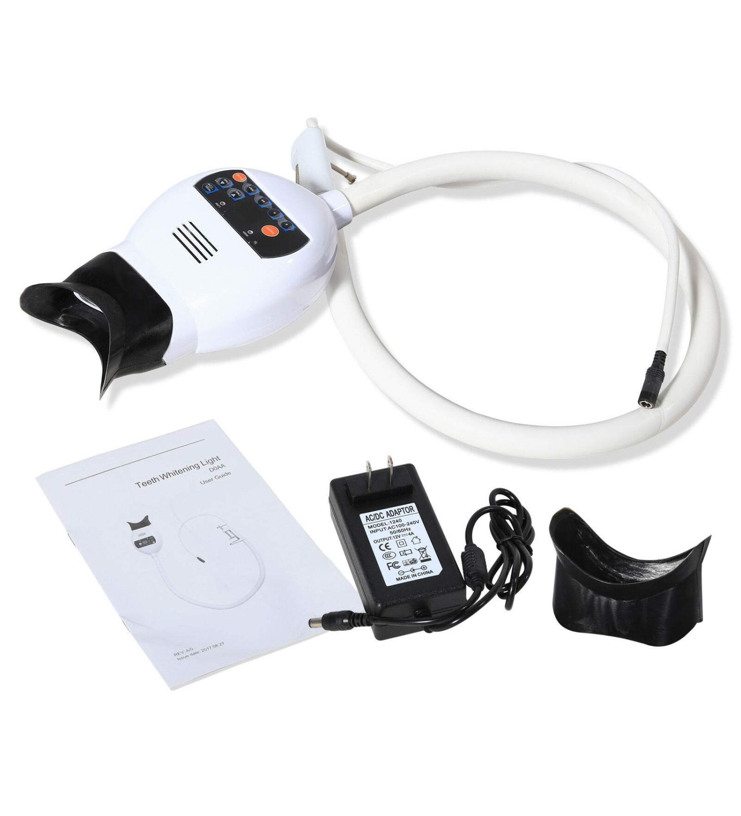 Mobile Teeth Whitening Lamp 3 Mode Light Blue Red Purple Light Lamp Bleaching Accelerator Fixing on Table - Buy Online on GoSupps.com