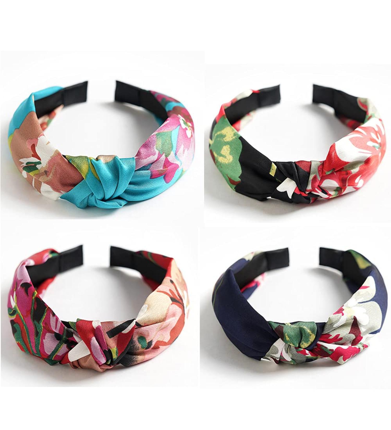 Buy Wide Solid Color Headbands for Women - 6 Pack Mixed Fabric Knot Hair Accessories | Stylish & Comfortable (archFlower) - Buy Online on GoSupps.com