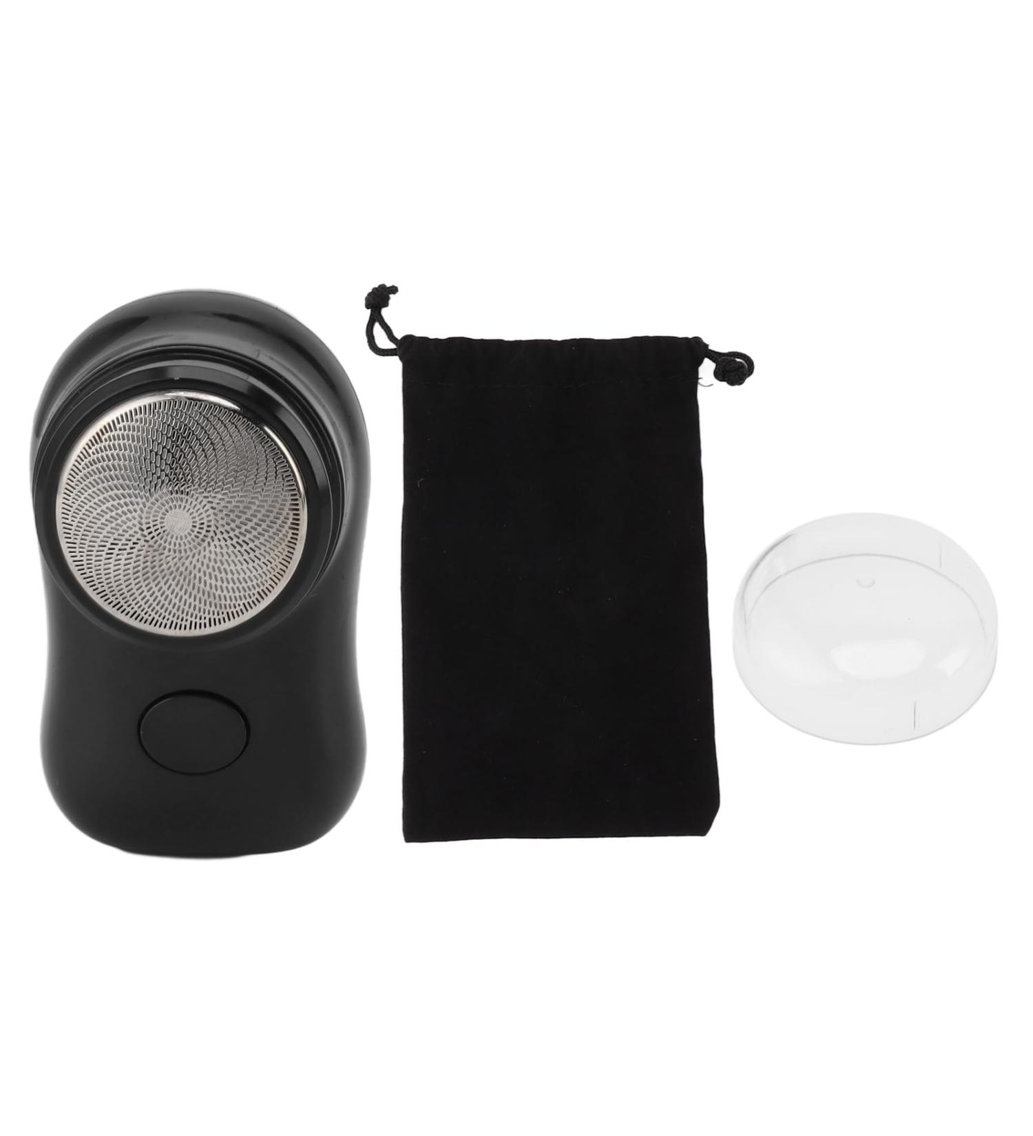Mini Electric Razor - Portable Low Noise Type C Rechargeable Shaver for Men | 400mAh Battery | Safe Travel Face Shaver - Electroplated Black - Buy Online on GoSupps.com