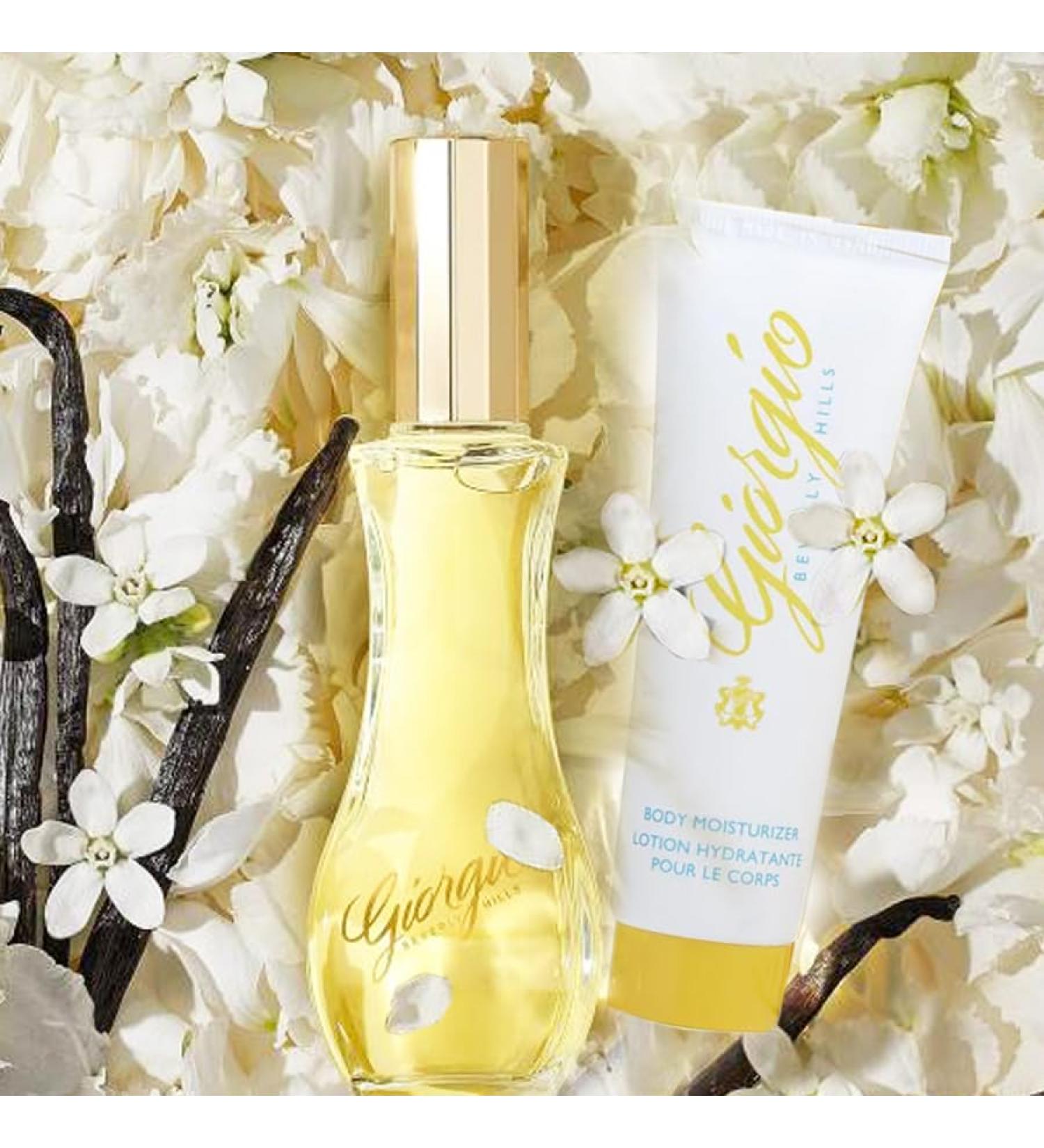 Giorgie Perfume Gift Set for Women 3 oz EDT& 1.6 oz Body Moisturizer Notes with Orange Blossom Apricot Amber bergamot and Vanilla