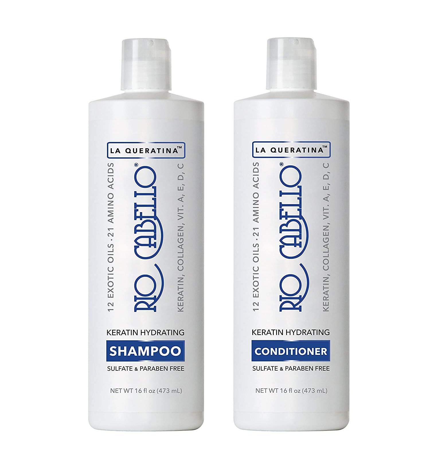 Keratin Hydrating Shampoo & Conditioner Set | Sulfate Free Argan Oil 12 Oils Biotin & Keratin - Best for All Hair Types - Buy Online on GoSupps.com