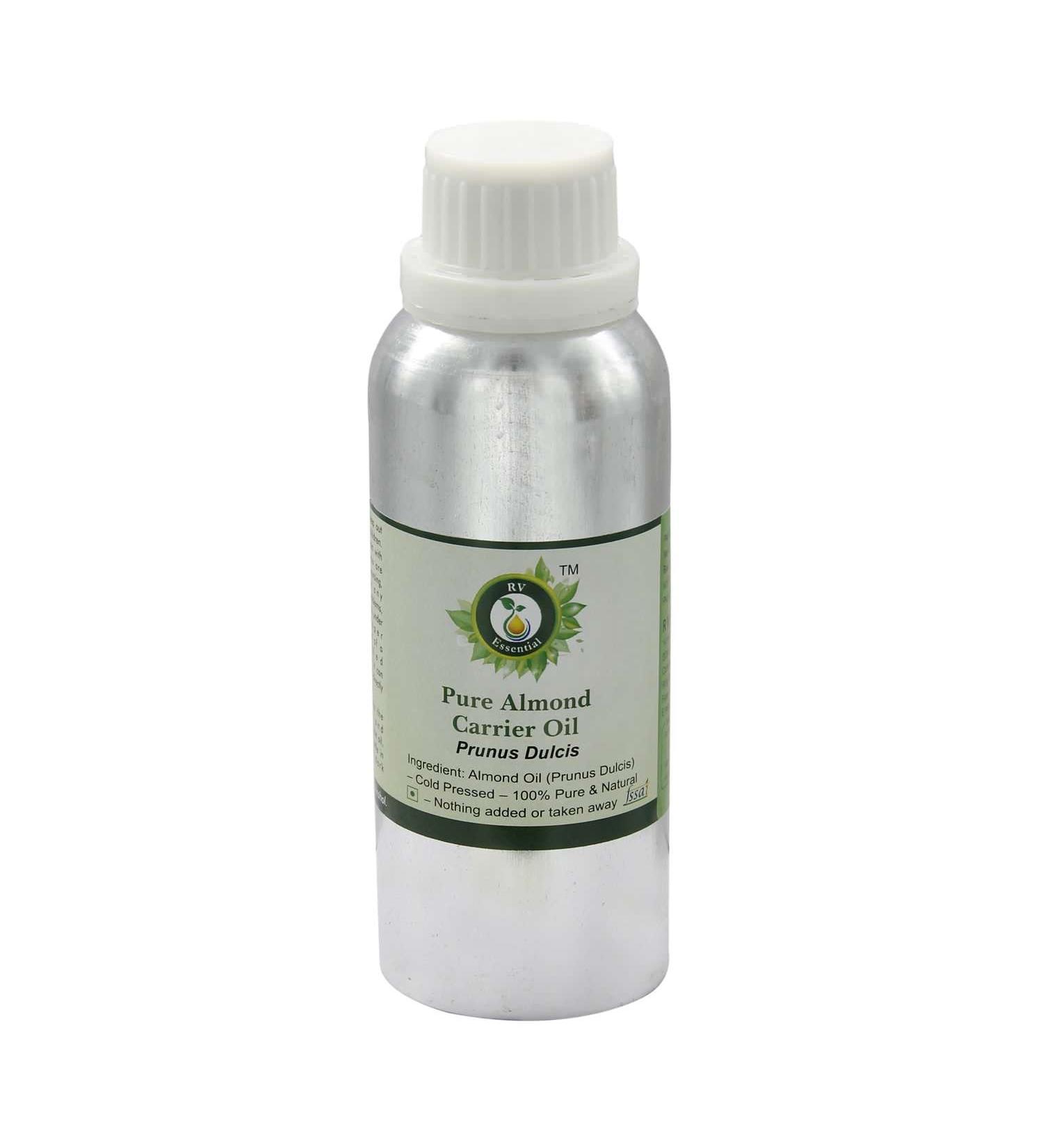 Huile amande | Prunus Dulcis | Pour peau | Pour corps | Pour cheveux | Pour massage | Pour visage | Pour cuisine | 100% naturel pur | Press froid | Almond Oil | 300ml | 10oz By R V Essential 300ml (10oz) - Buy Online on GoSupps.com