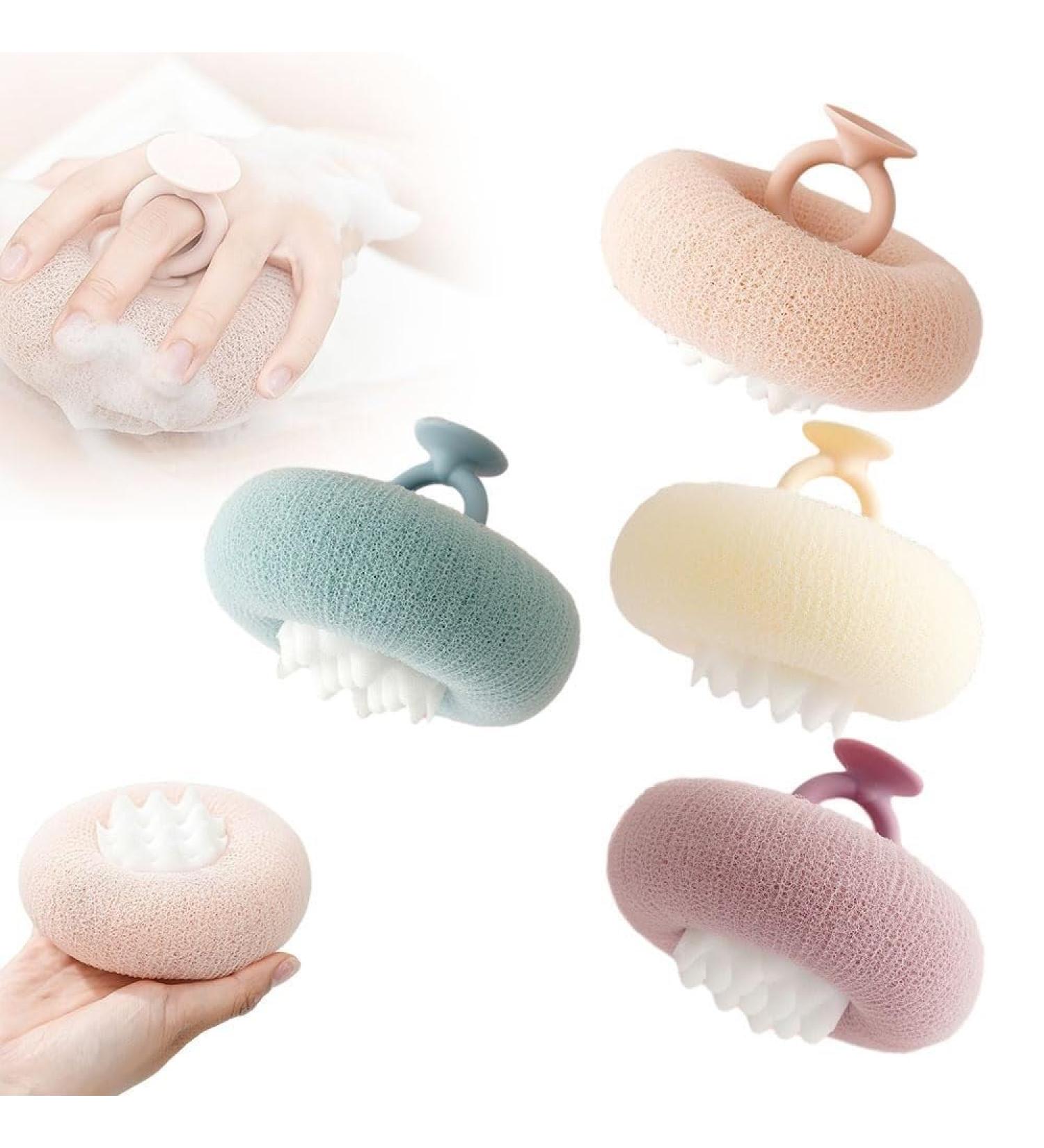 Super Soft Sunflower Bath Ball - Exfoliating Luffa Shower Sponge Set for Men & Women | International Shipping - Buy Online on GoSupps.com