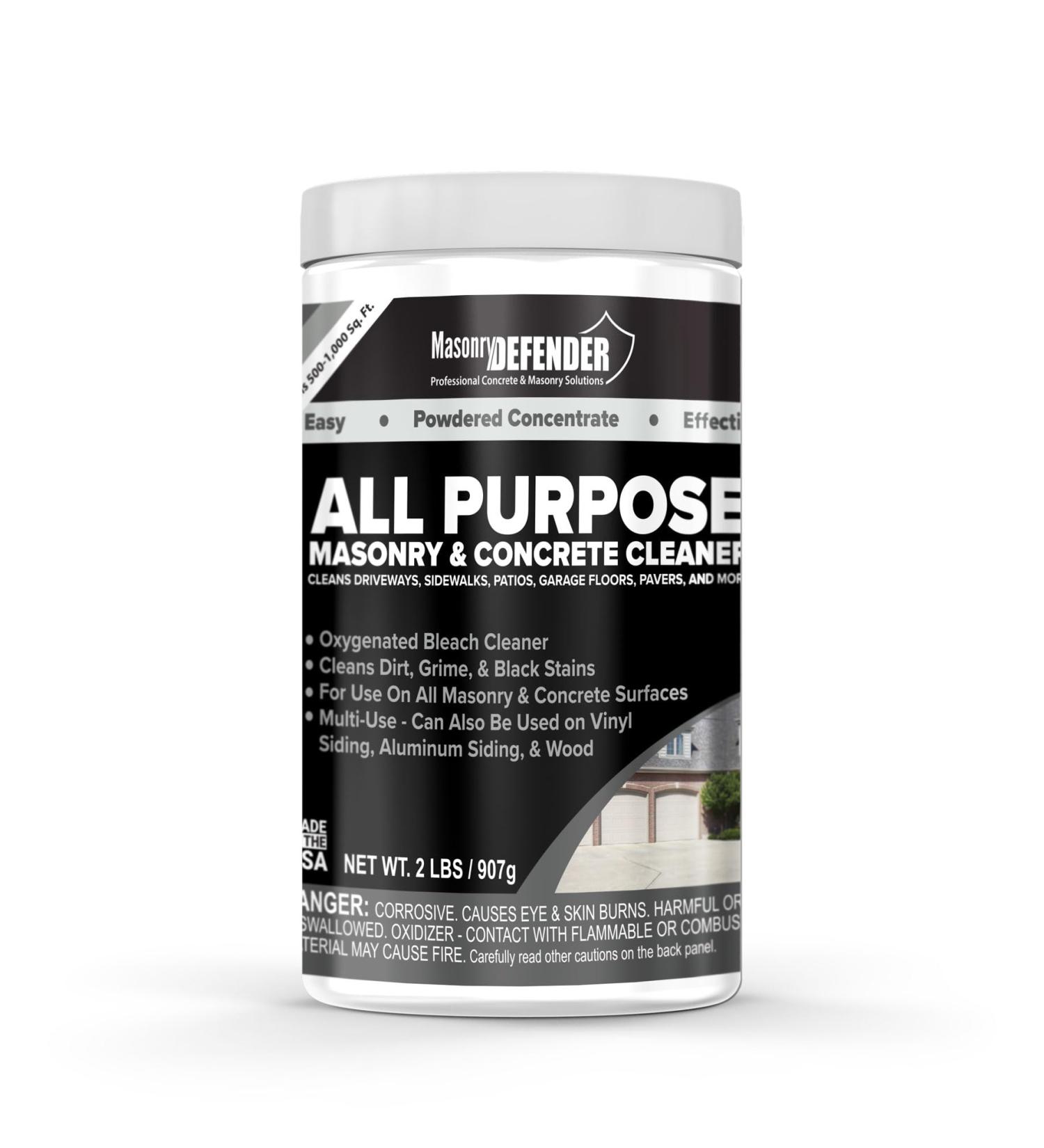 All-Purpose Masonry & Concrete Cleaner 2 LB Pail - Cleans Driveways Sidewalks Patios Garage Floors Pavers & More
