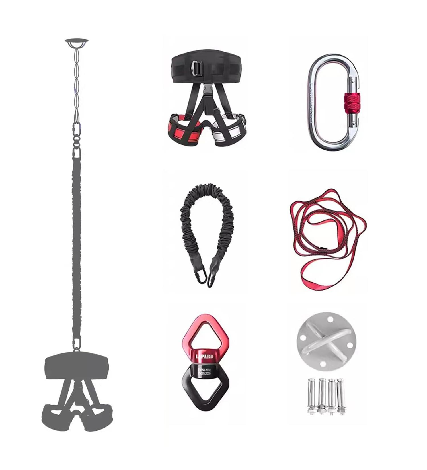 JYHHCYS 5D Home Suspension Training Kit - Anti-Gravity Dance Cord & Resistance Bands for Weight Support up to 100kg | Fitness Training Equipment - Buy Online on GoSupps.com