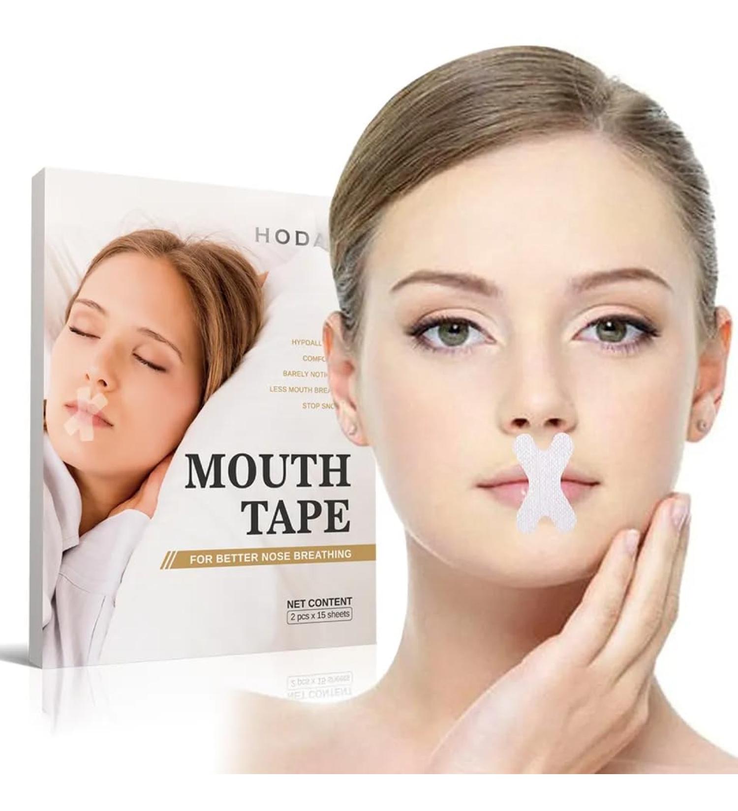 Anti-Snoring Mouth Tape for Sleep Apnea Relief - Odor-Free Lip Contact Adhesive - Buy Online on GoSupps.com