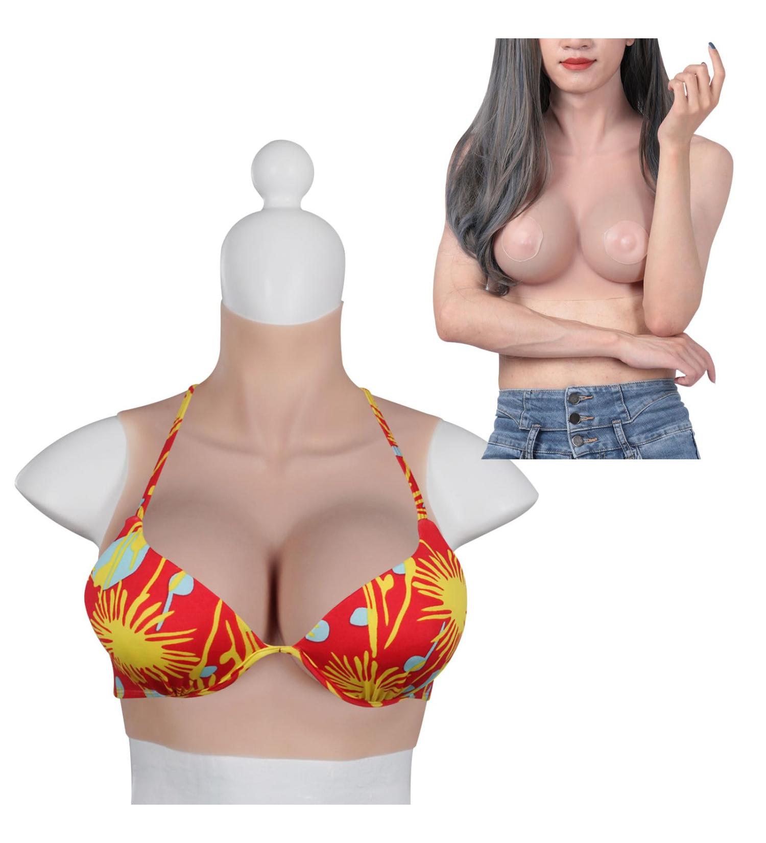 ZWSMS Silicone Breast Plate - AH Cup Fake Boobs for Crossdressers Drag Queens & Cosplay - H Cup Realistic & Comfortable - Buy Online on GoSupps.com
