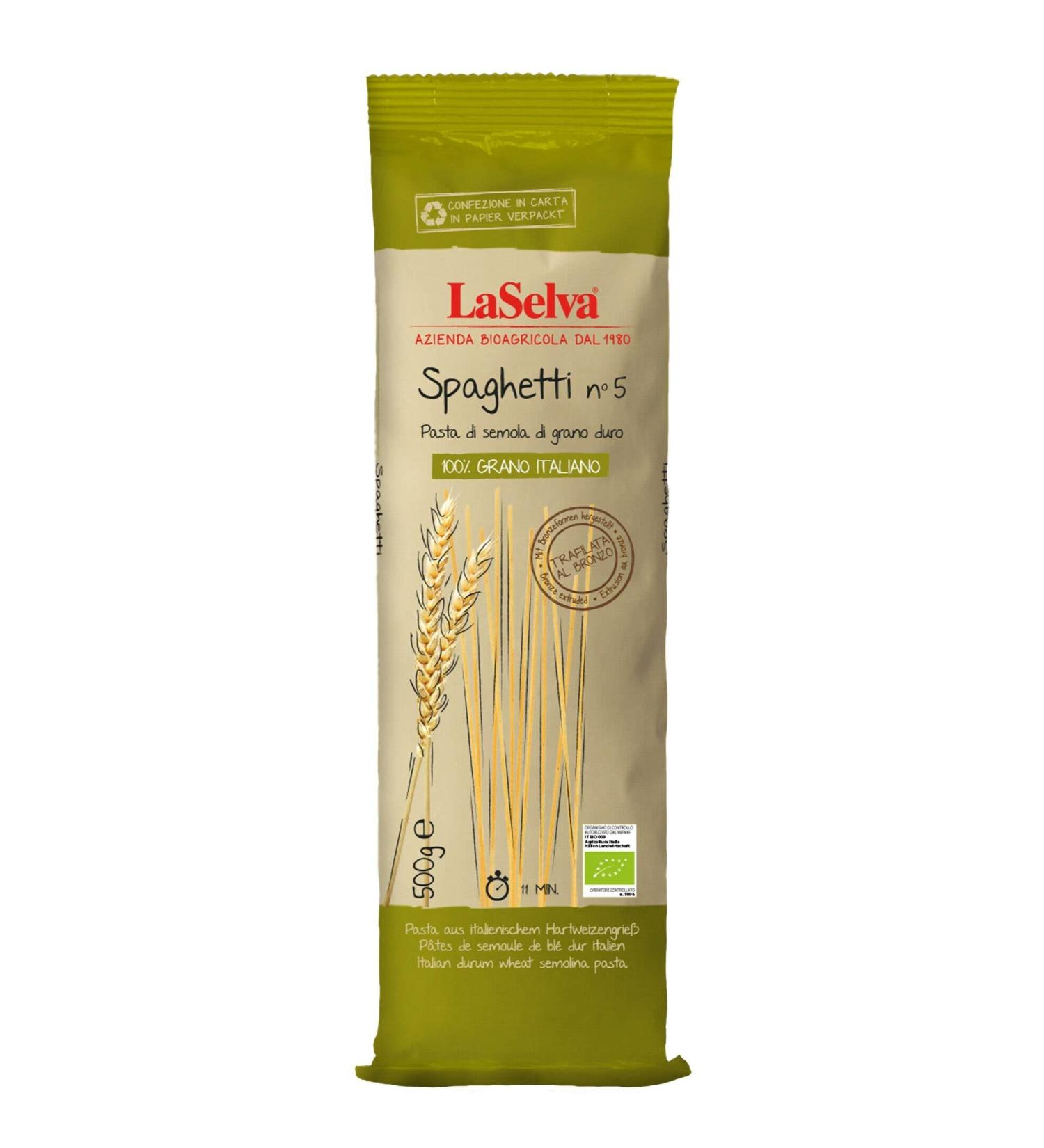 LaSelva LaSelva Organic Spaghetti No. 5 500 g